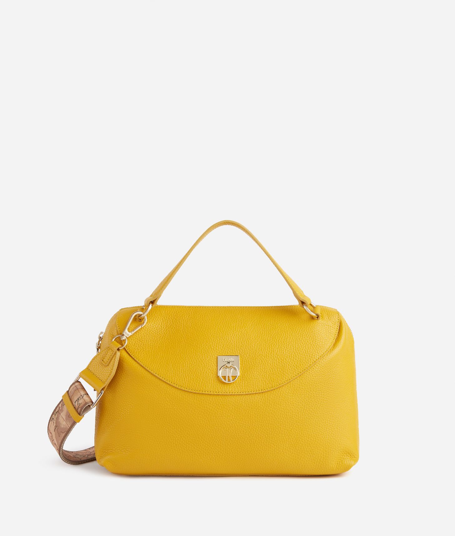 Deco Coast bowler bag with crossbody strap Golden Yellow,front