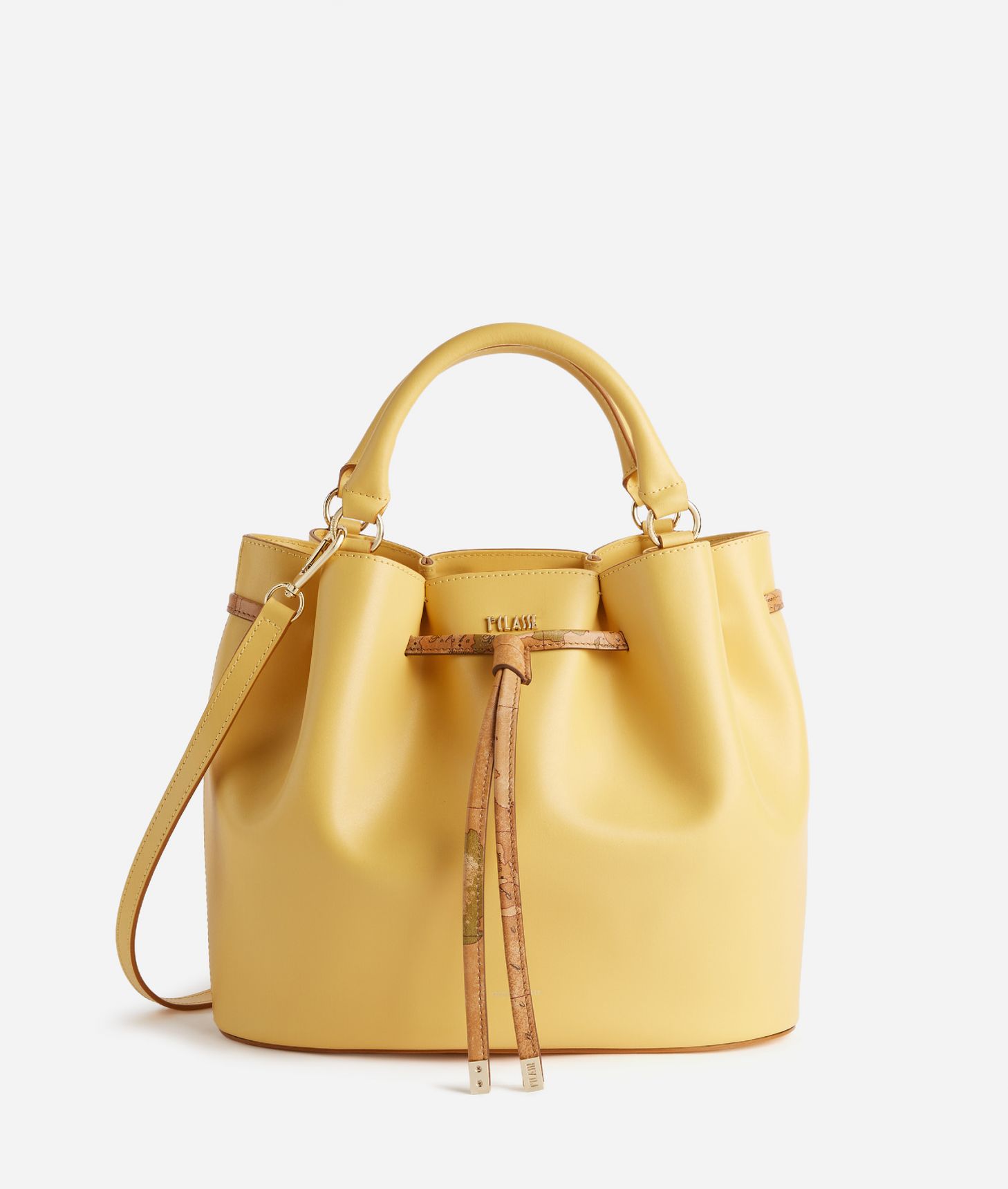 Miami Bag bucket bag with crossbody strap Golden Yellow,front