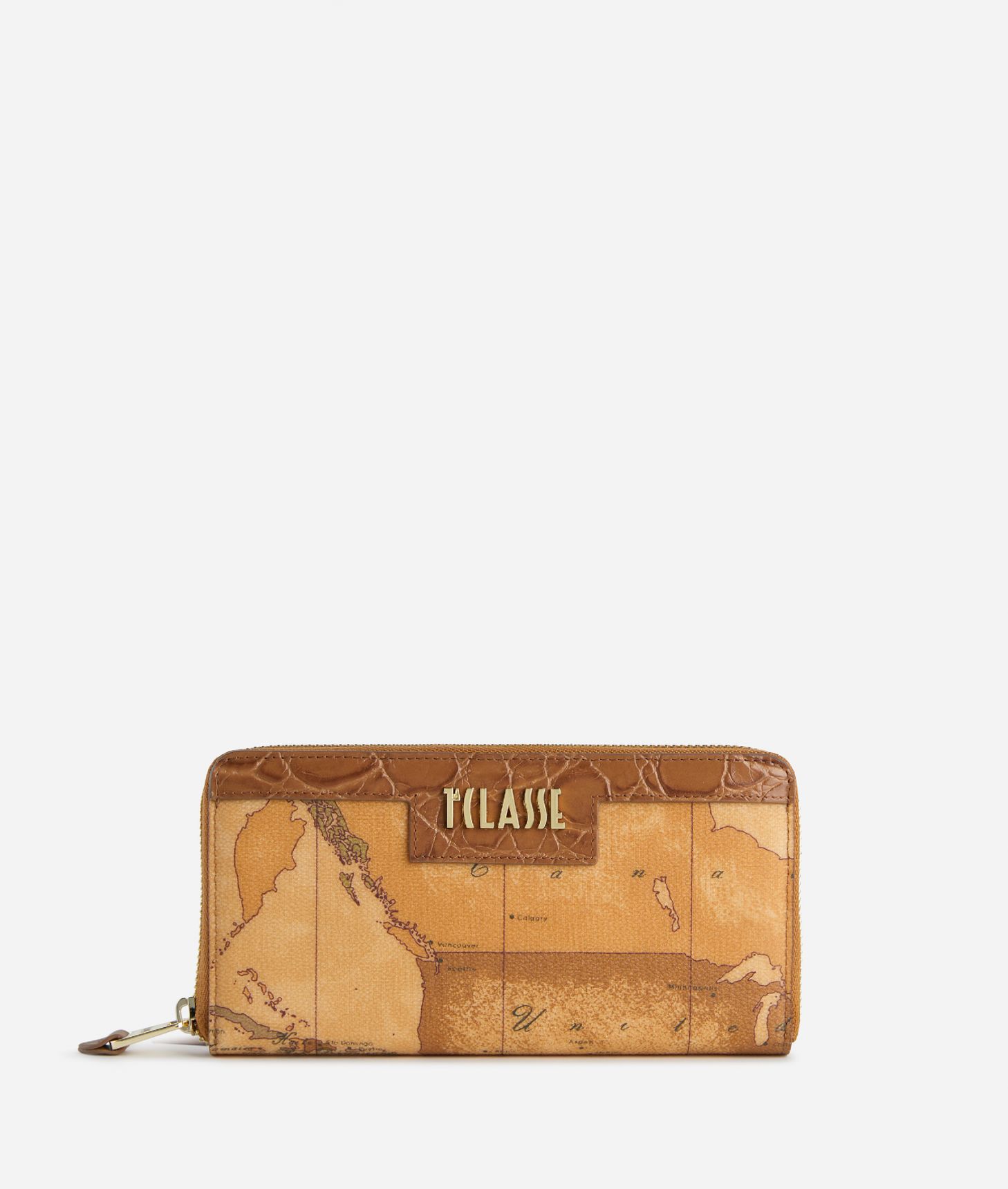Lolita Bag zip-around wallet Leather Brown,front