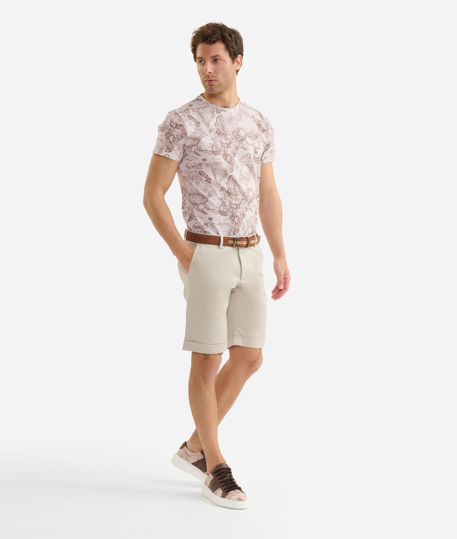 Shorts in cotone stretch Corda,front