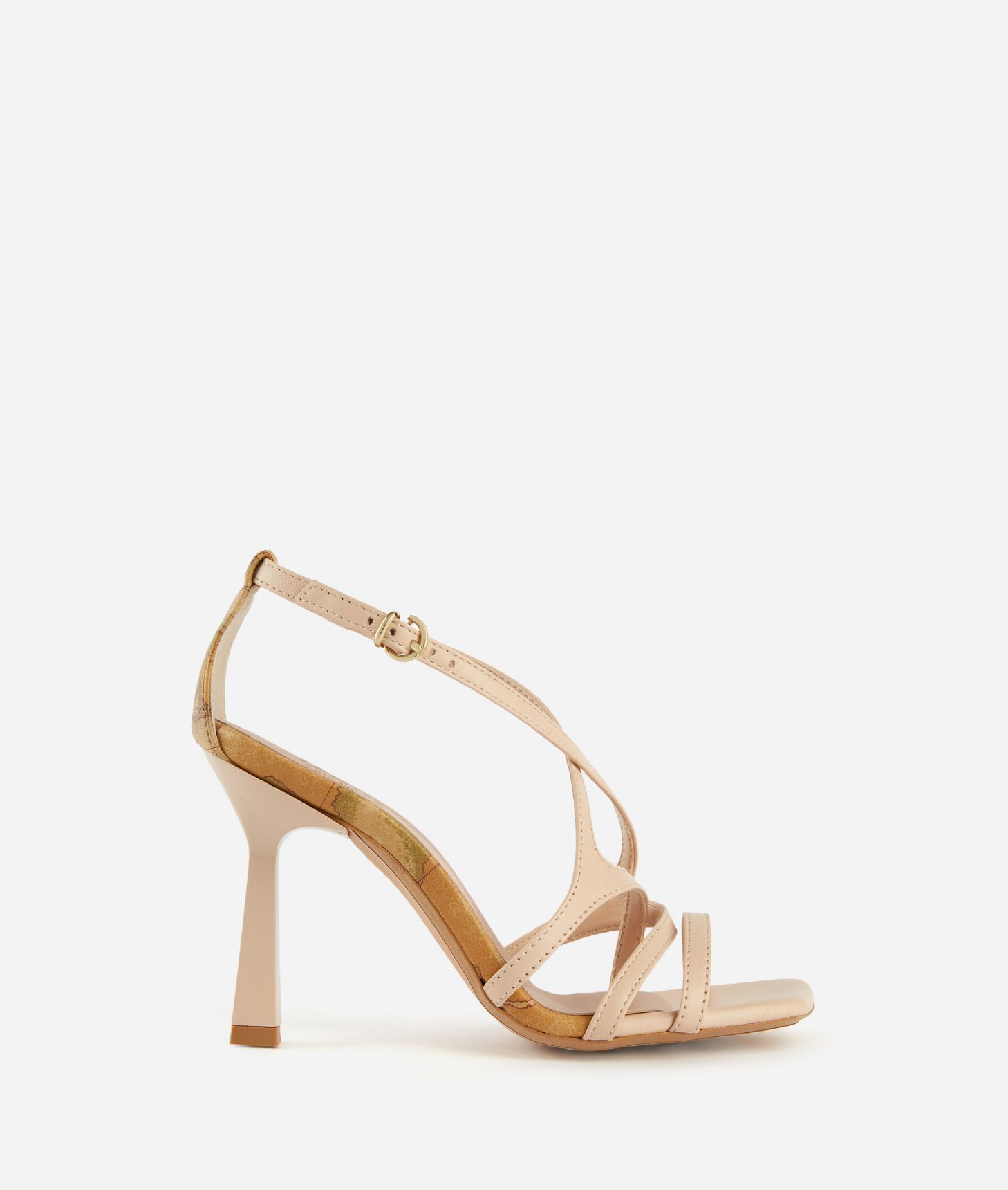 Smooth napa leather high-heel sandals Nude,front