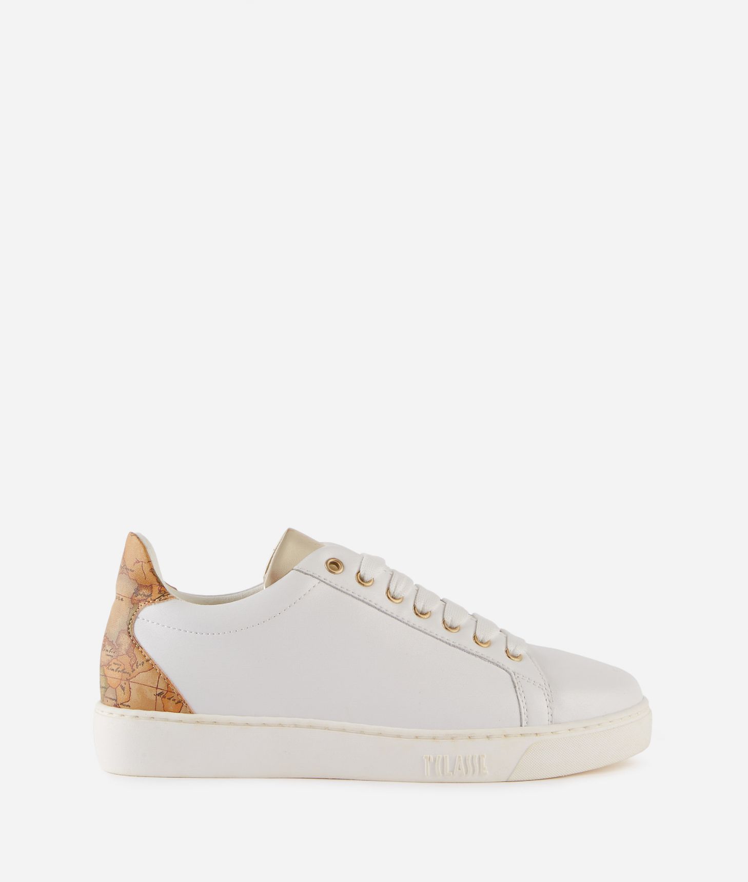 Sneakers in pelle liscia Bianche,front