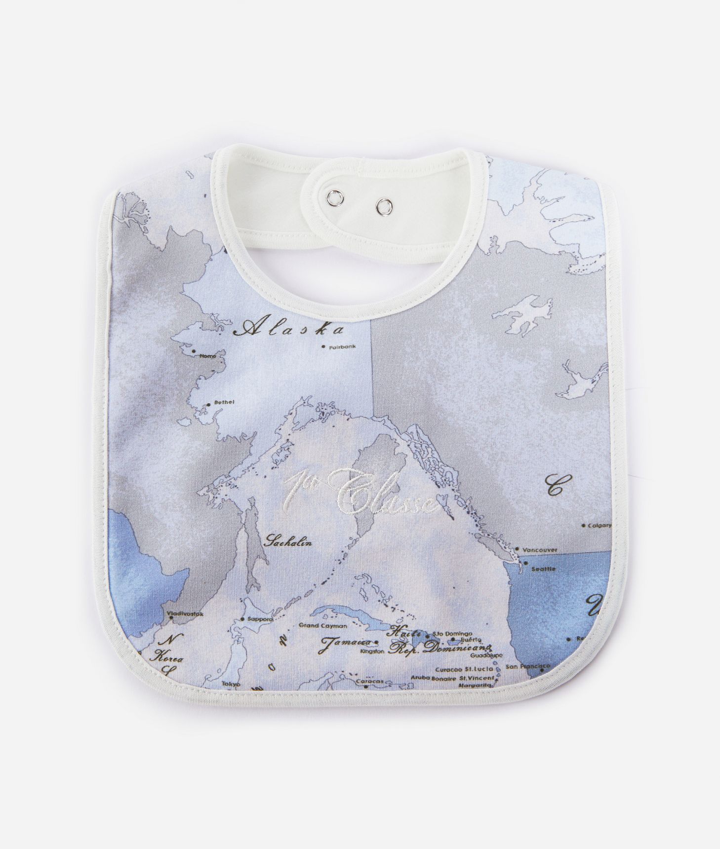 Bavaglino in cotone Geo Lord Azzurro,front