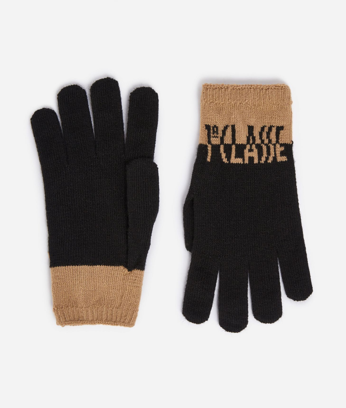 Two-tone gloves with 1ᴬ Classe logo Natural,front