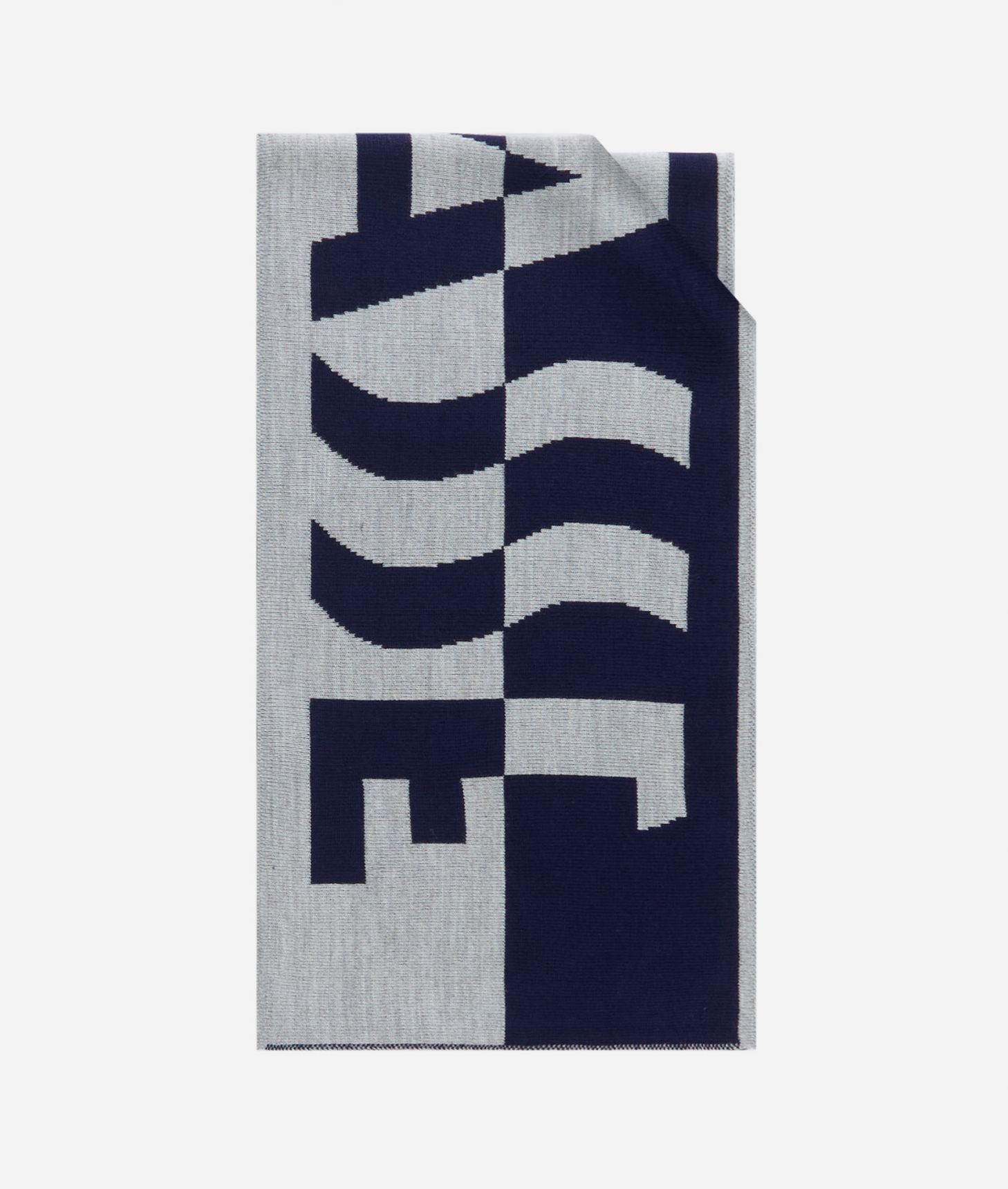 Two-tone scarf with 1ᴬ Classe logo 30x200 Sapphire Blue,front