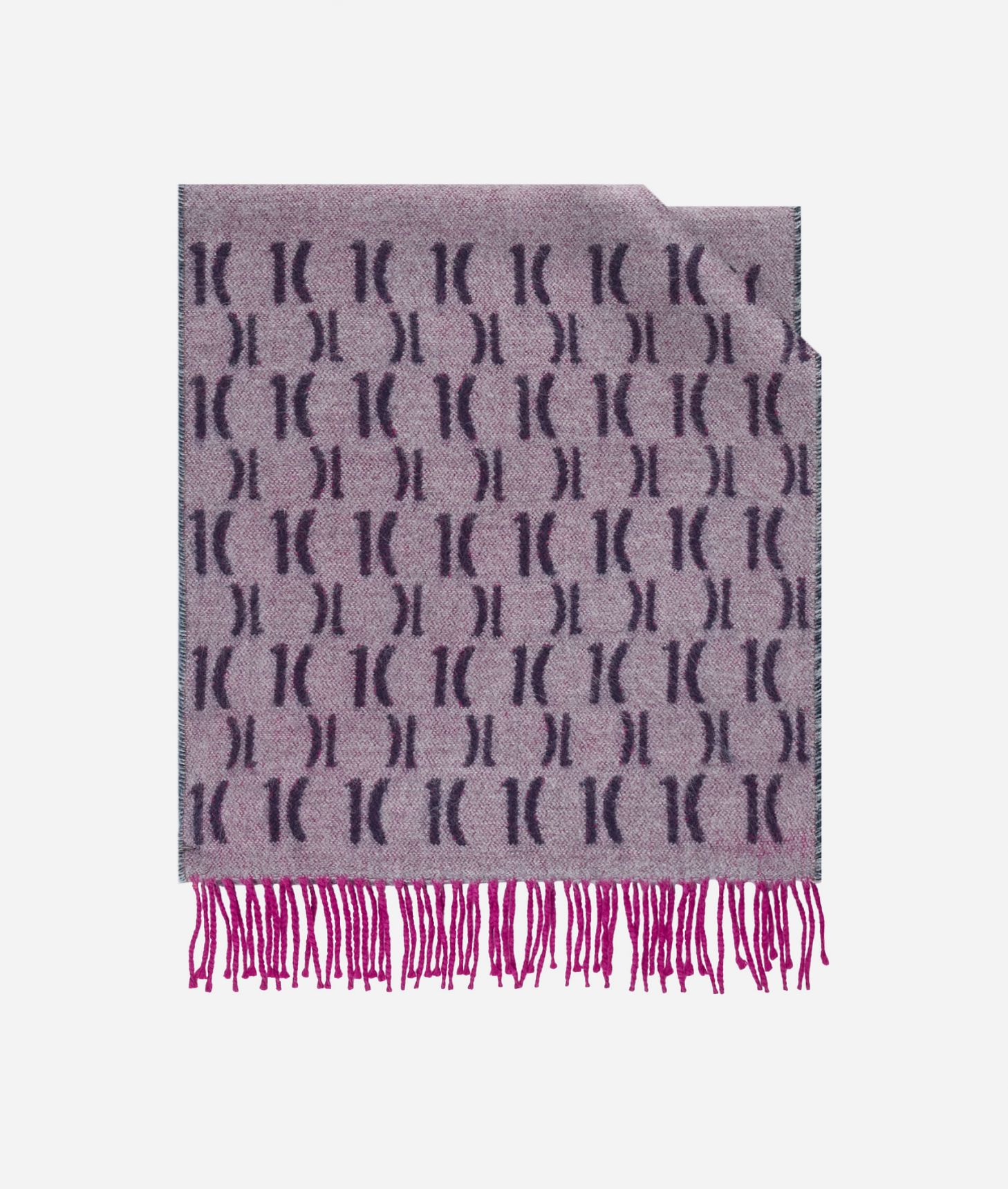 Geo Full scarf with 1C logos 40x180 Medium Grey,front