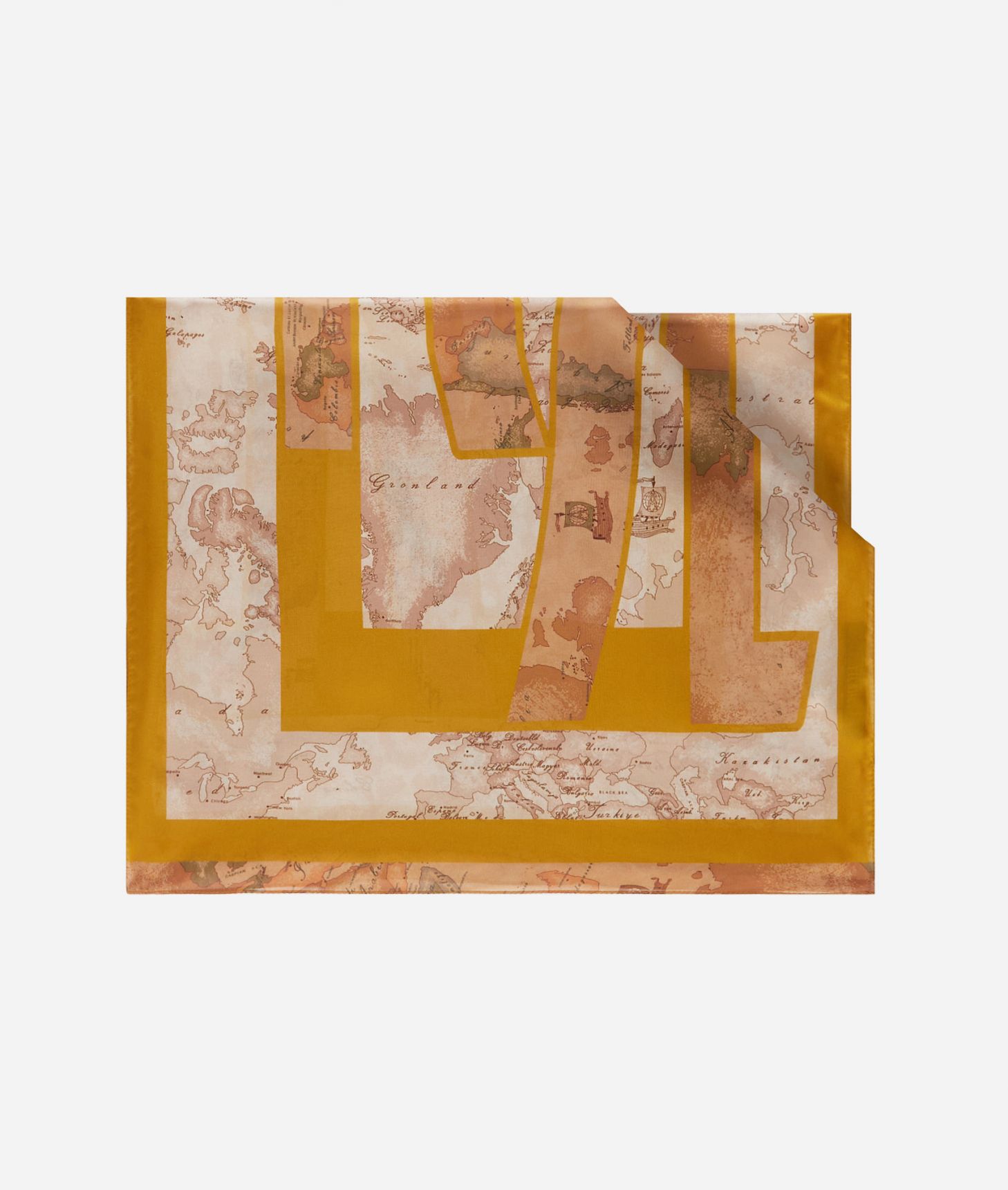 Scarf with 1C Mirror jewel 48x150 Oil Yellow,front