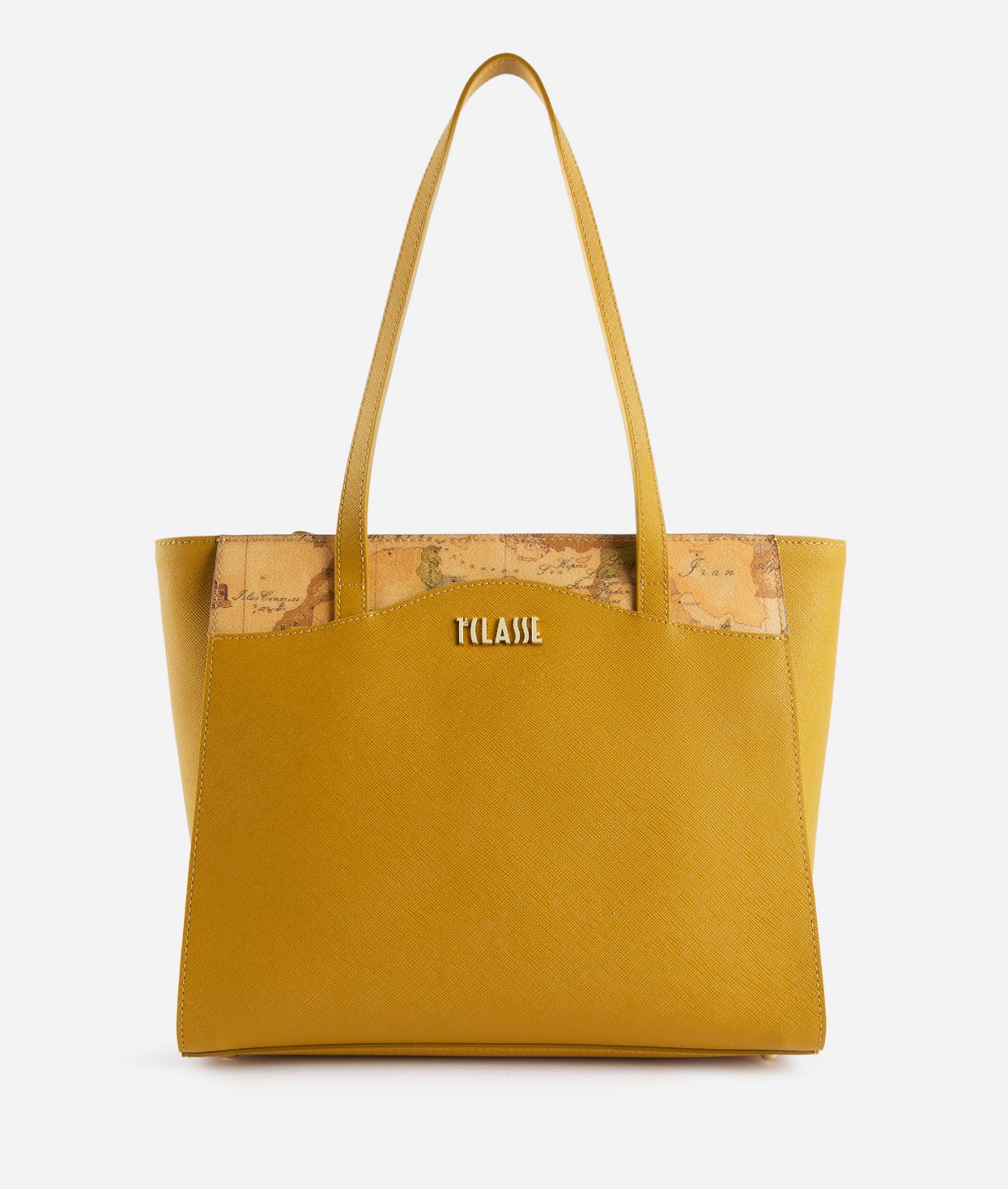 Digital City medium shopper bag Oil Yellow,front