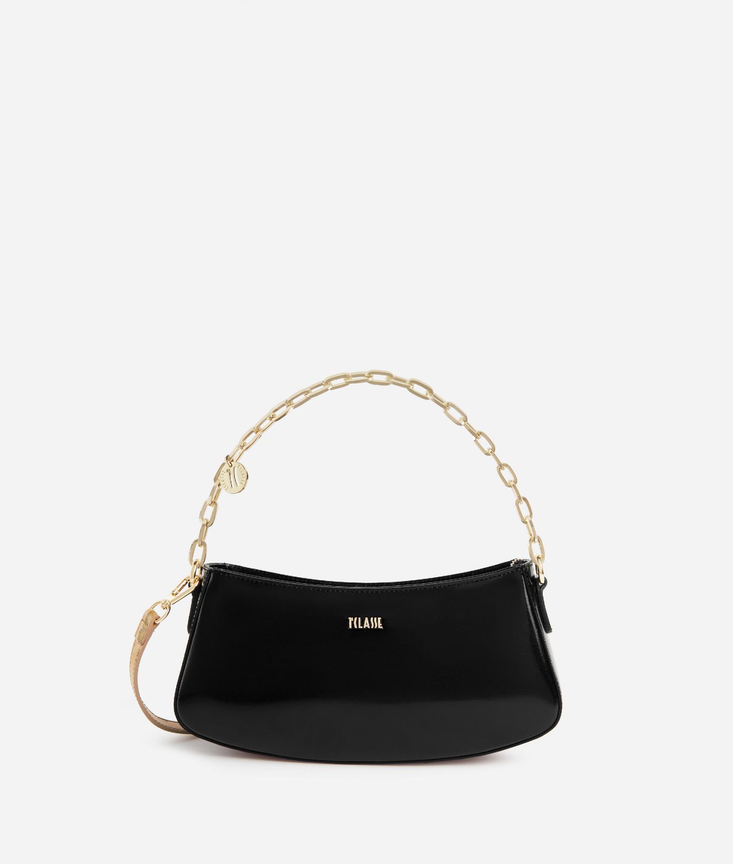 Space Bag crossbody bag with chain Black,front