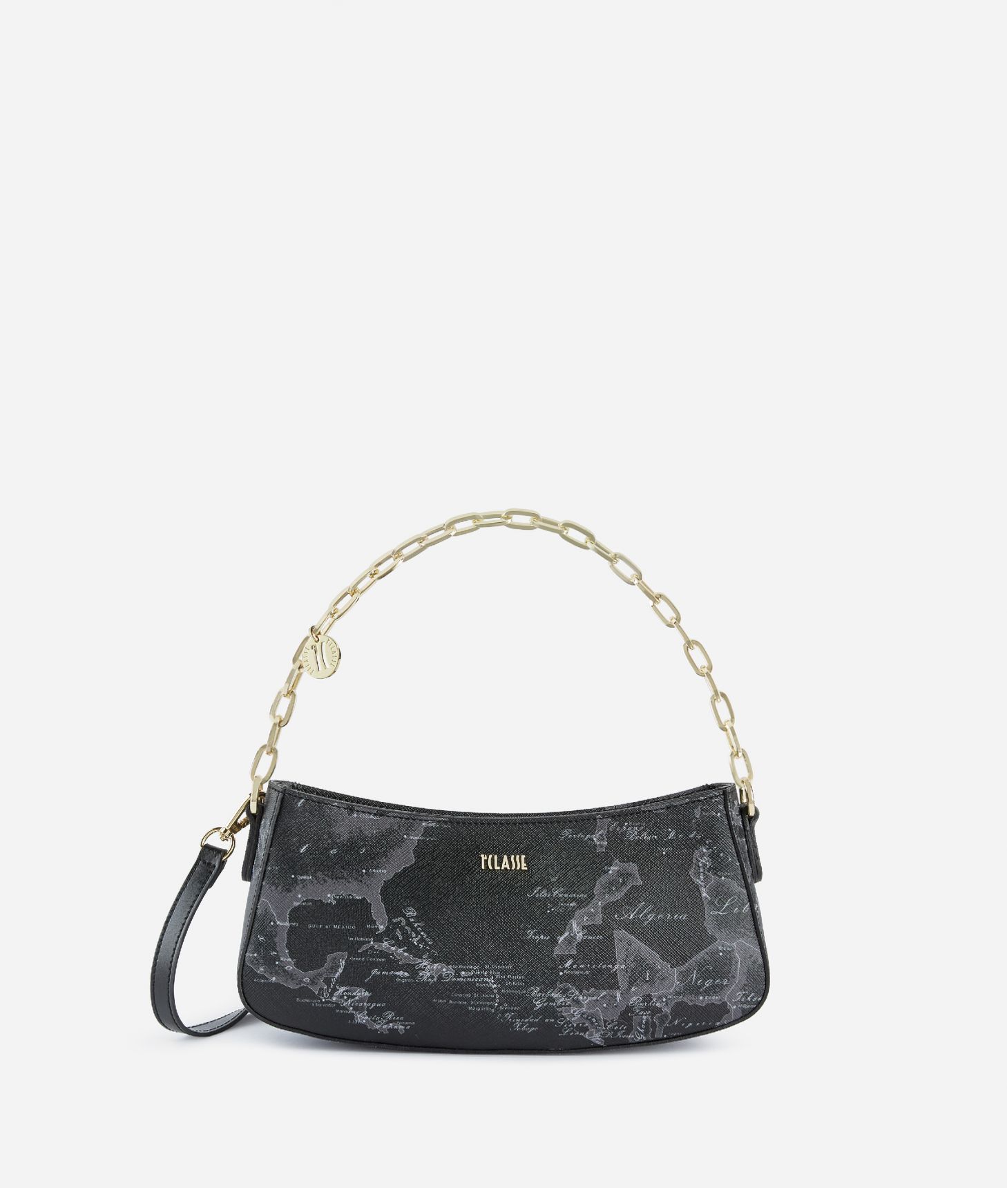 Space Bag crossbody bag with chain Geo Night,front
