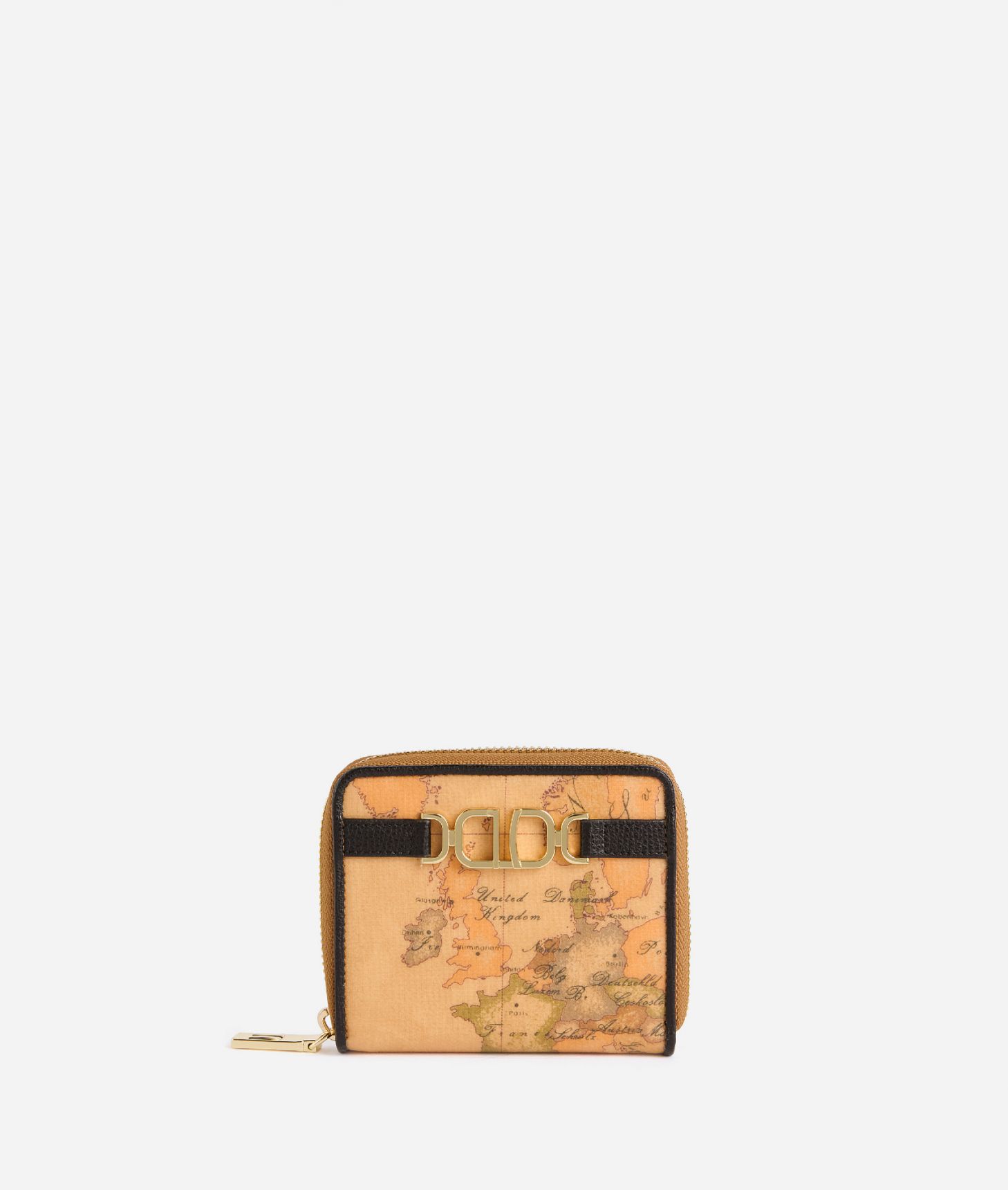3D Geo small zip-around wallet Black,front