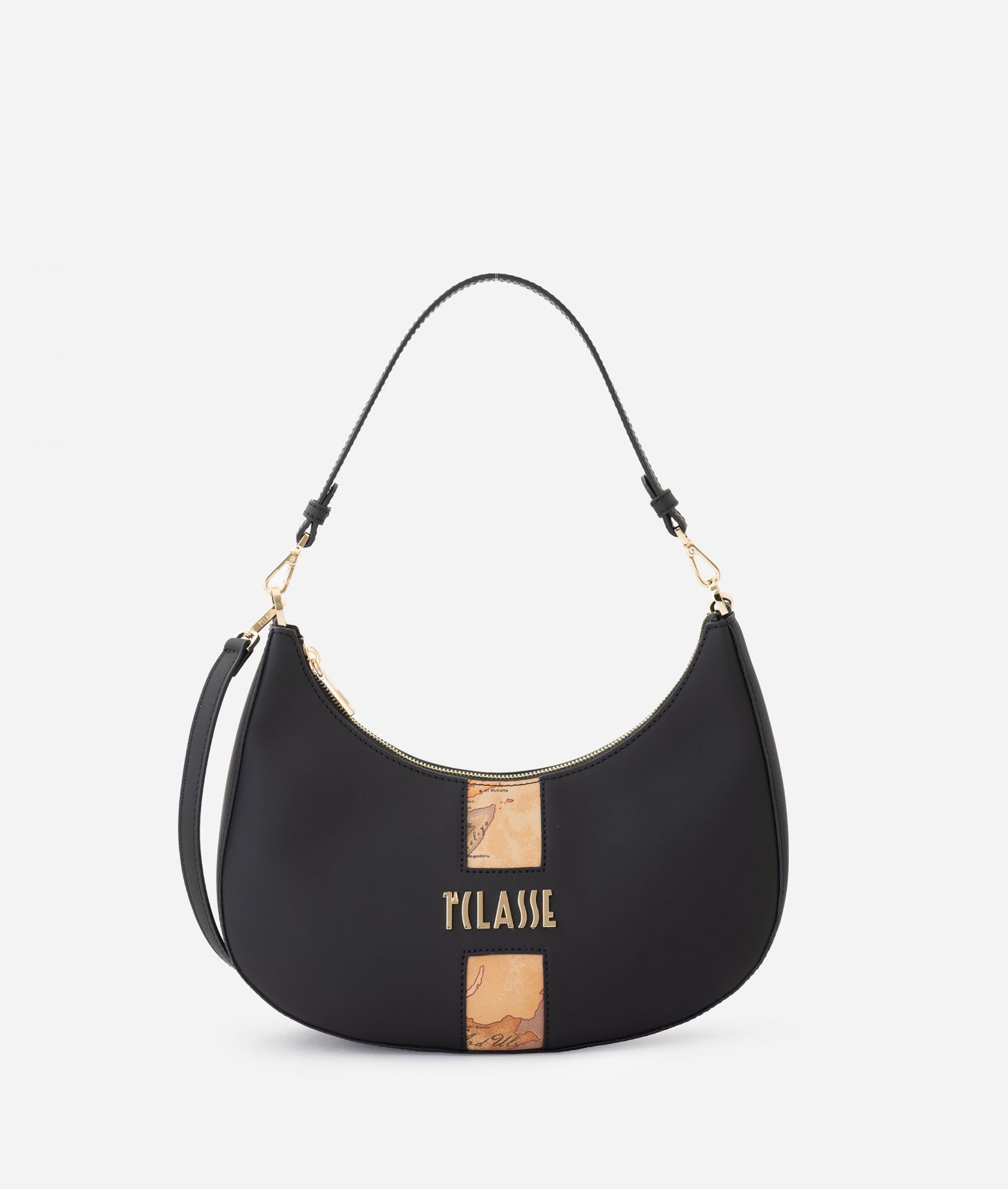Journey Geo halfmoon shoulder bag Black,front