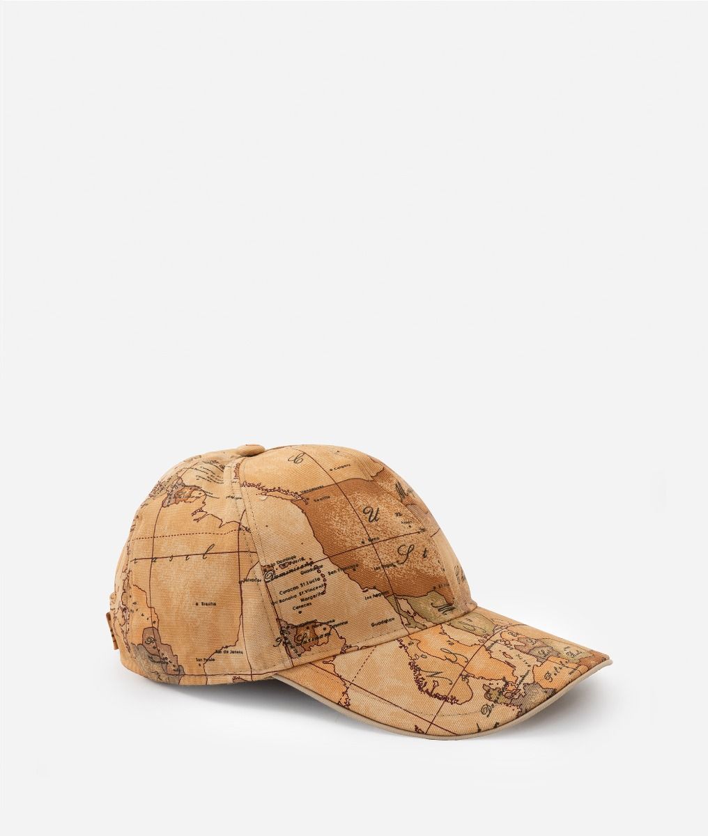Canvas baseball cap with Geo Classic print,front