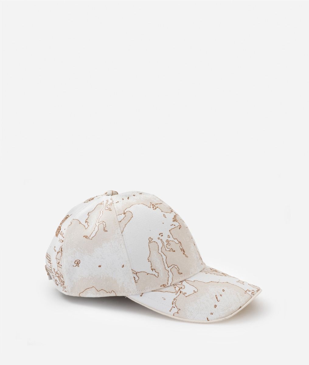 Cappello baseball in canvas stampa Geo White ,front