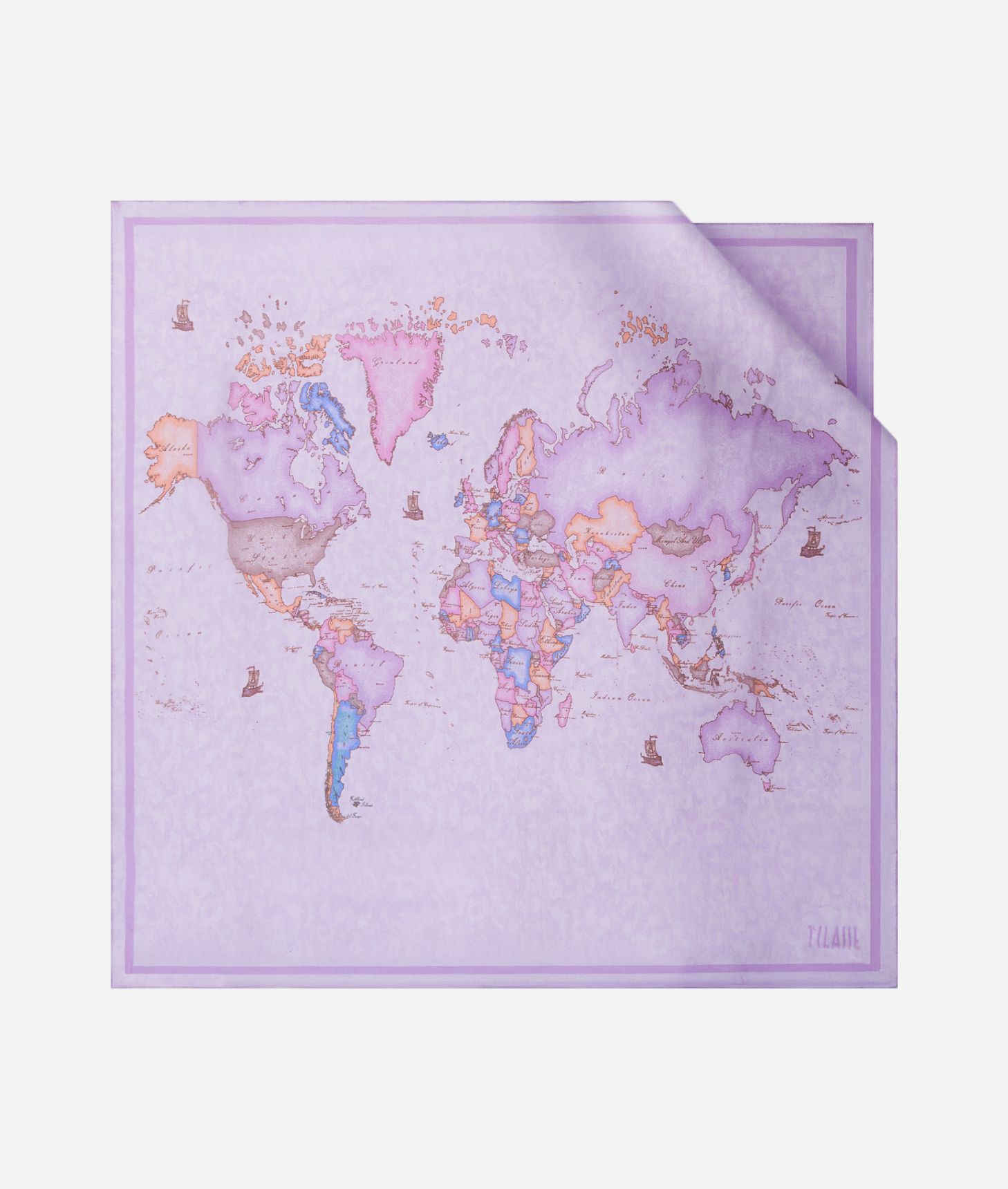 Geo Color foulard 60x60 Lavender,front