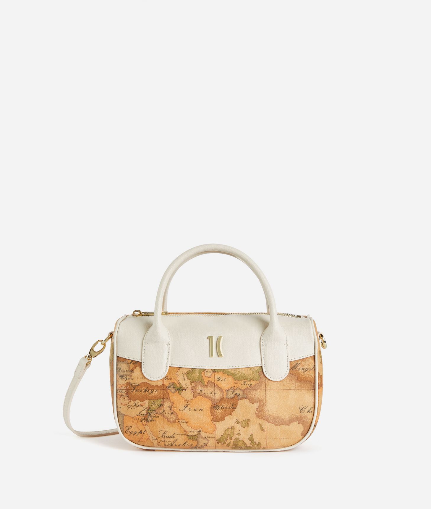 Heritage Geo bowler bag Ivory,front