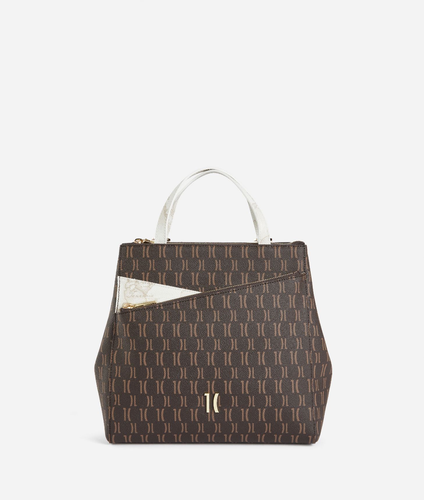 High Monogram Geo dual-use backpack Chocolate,front