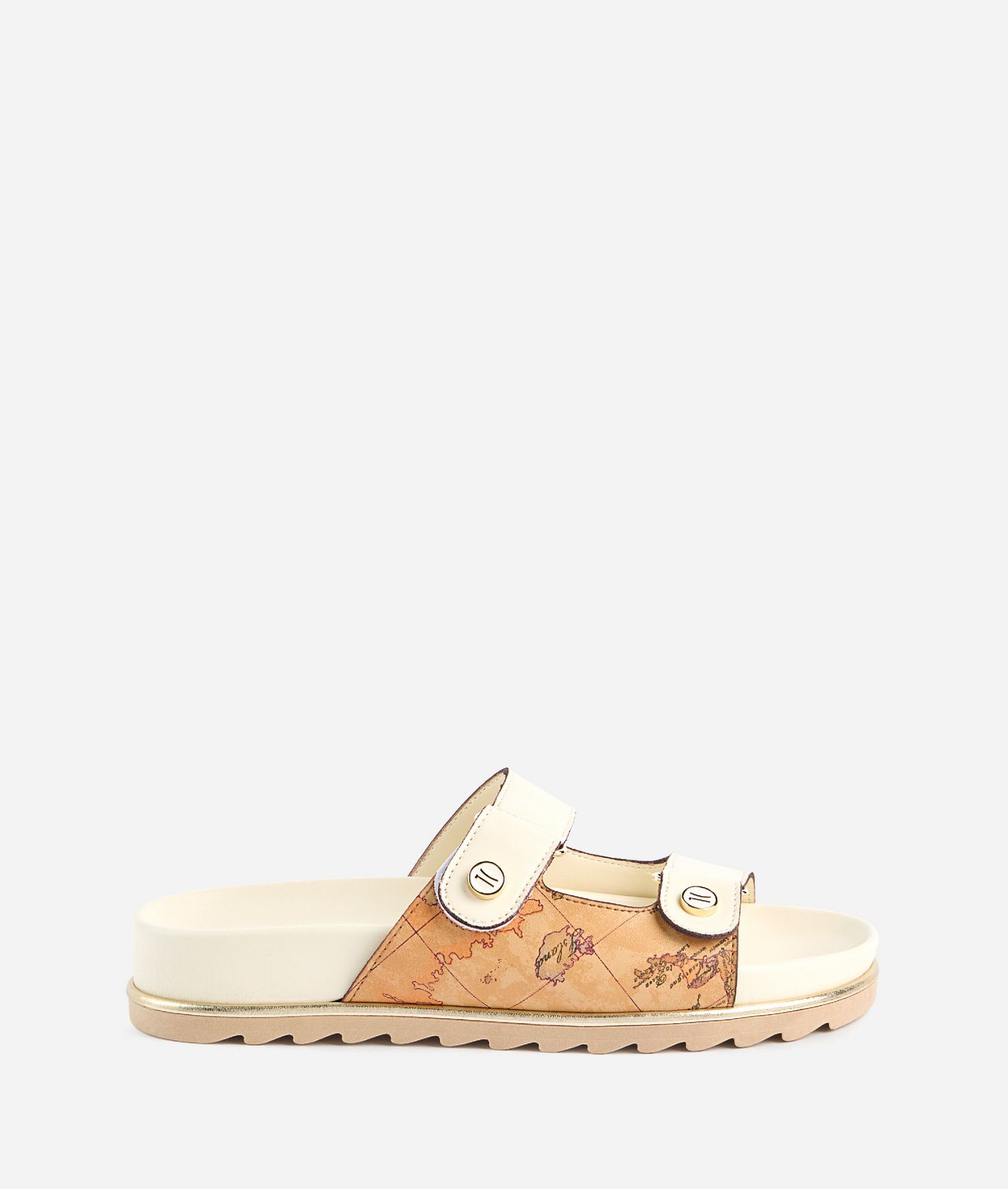TR light napa-effect fabric sandals Seashell,front