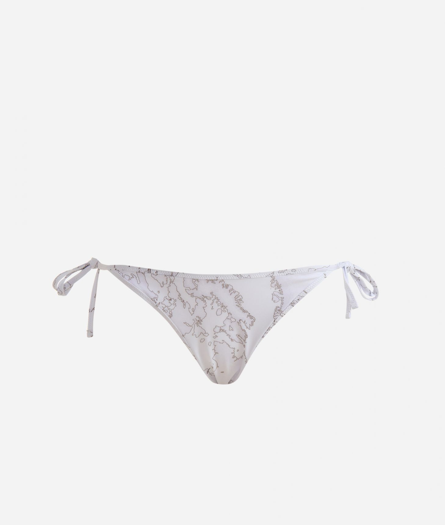 Geo Color bikini bottom with strings White,front