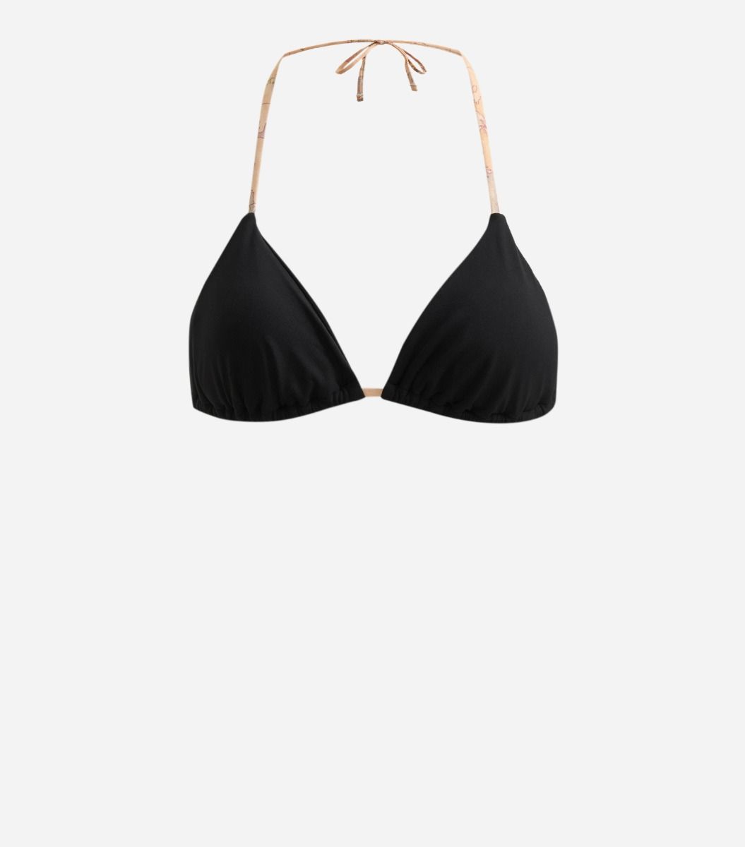 Basic Colors padded bikini top Black,front