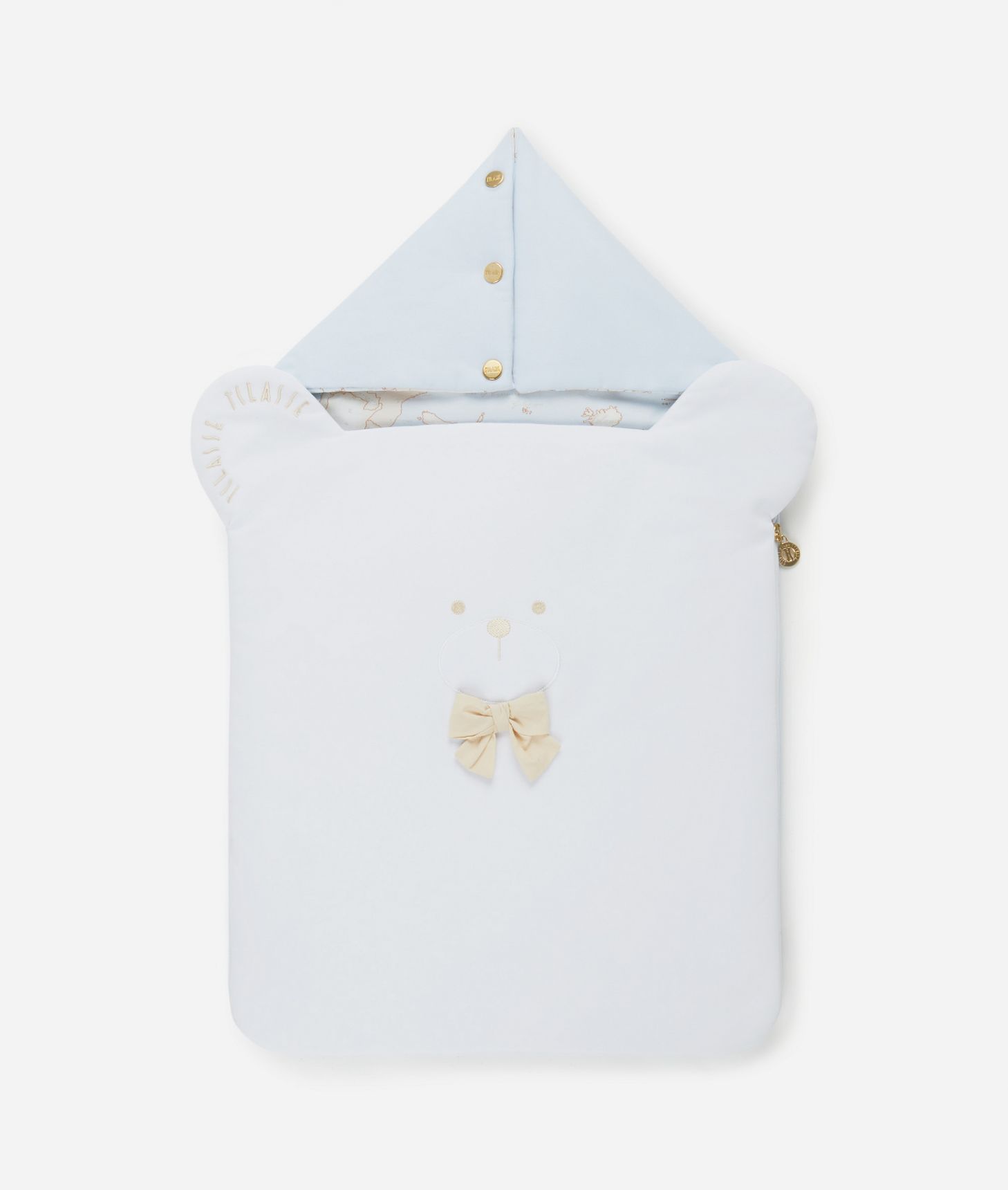 Geo Dream baby nest Sky Blue,front