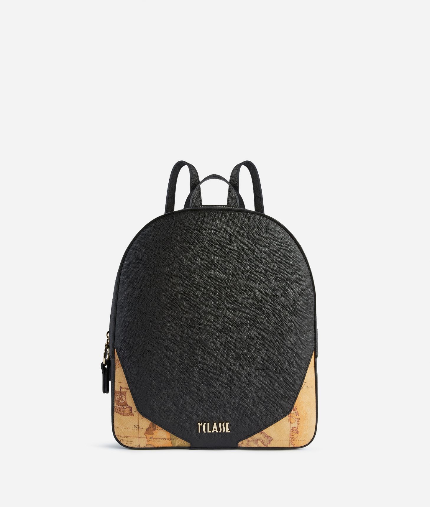 Java City two-zip backpack Black,front