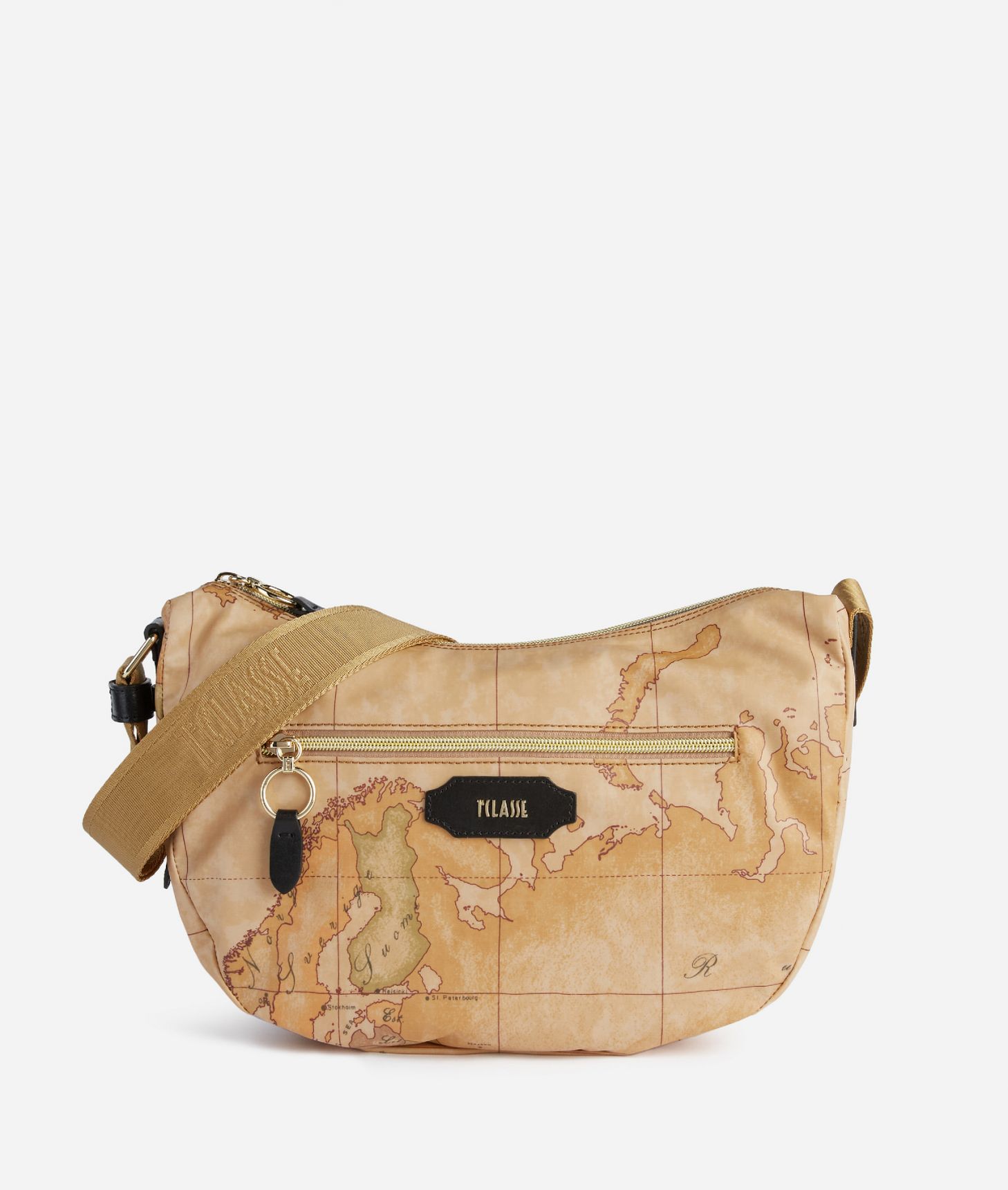 Soft Fusion medium halfmoon crossbody bag Black,front
