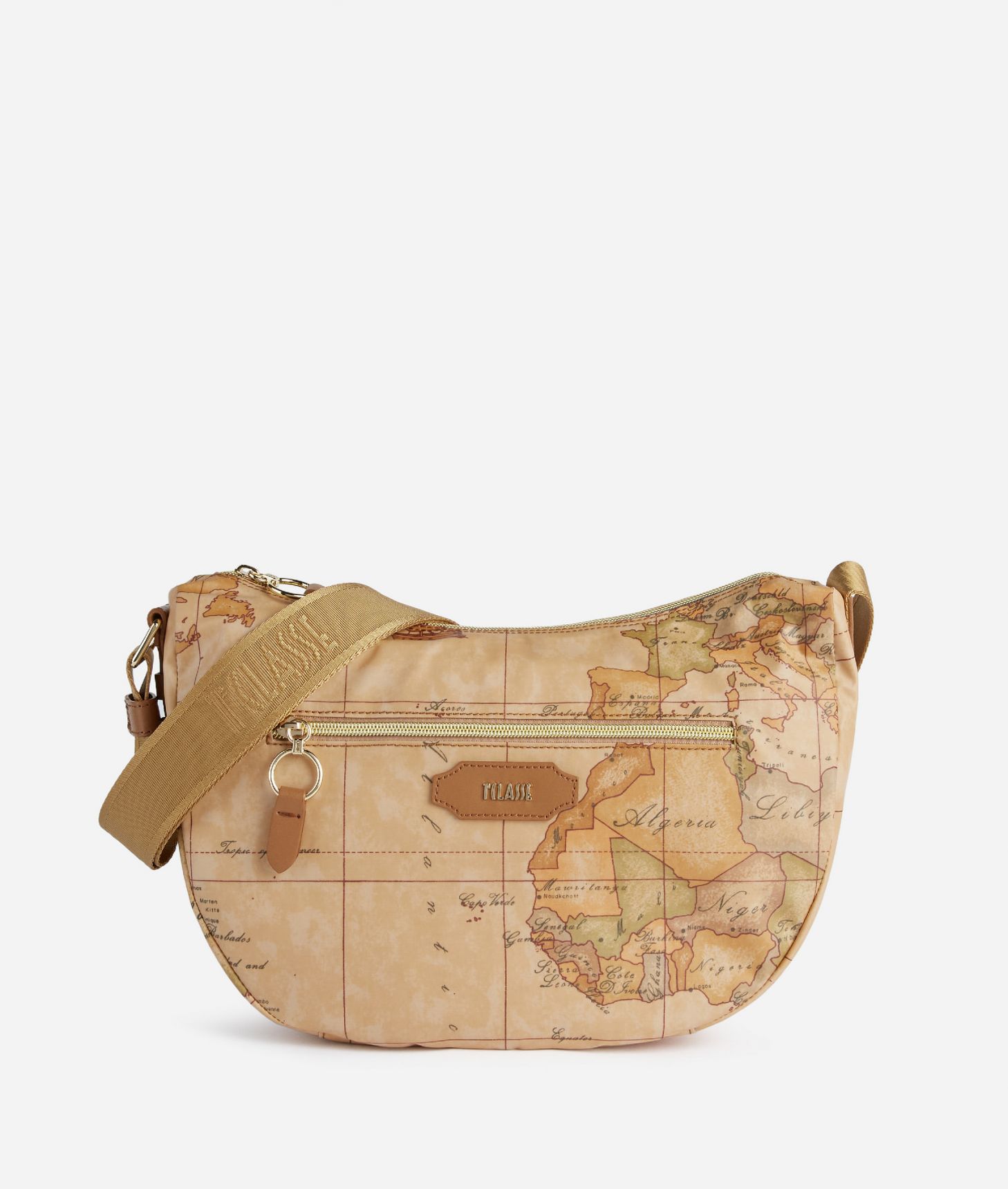 Soft Fusion medium halfmoon crossbody bag Leather Brown,front