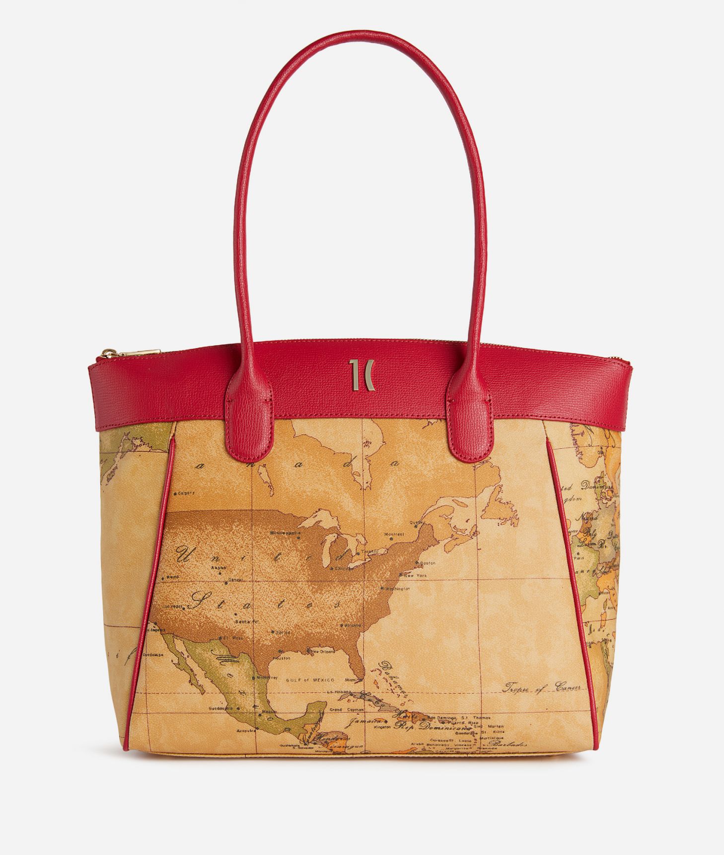 Heritage Geo shopper bag Hibiscus,front