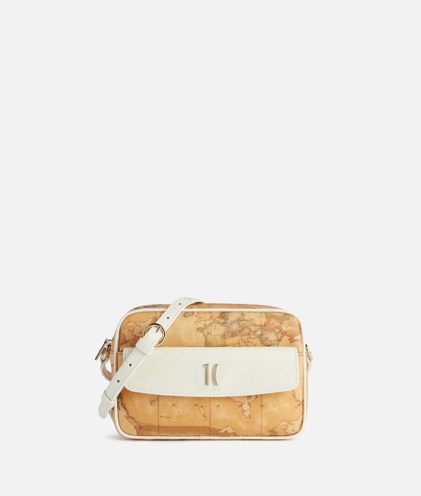 ALVIERO MARTINI PRIMA CLASSE - Heritage Geo reporter crossbody bag Ivory