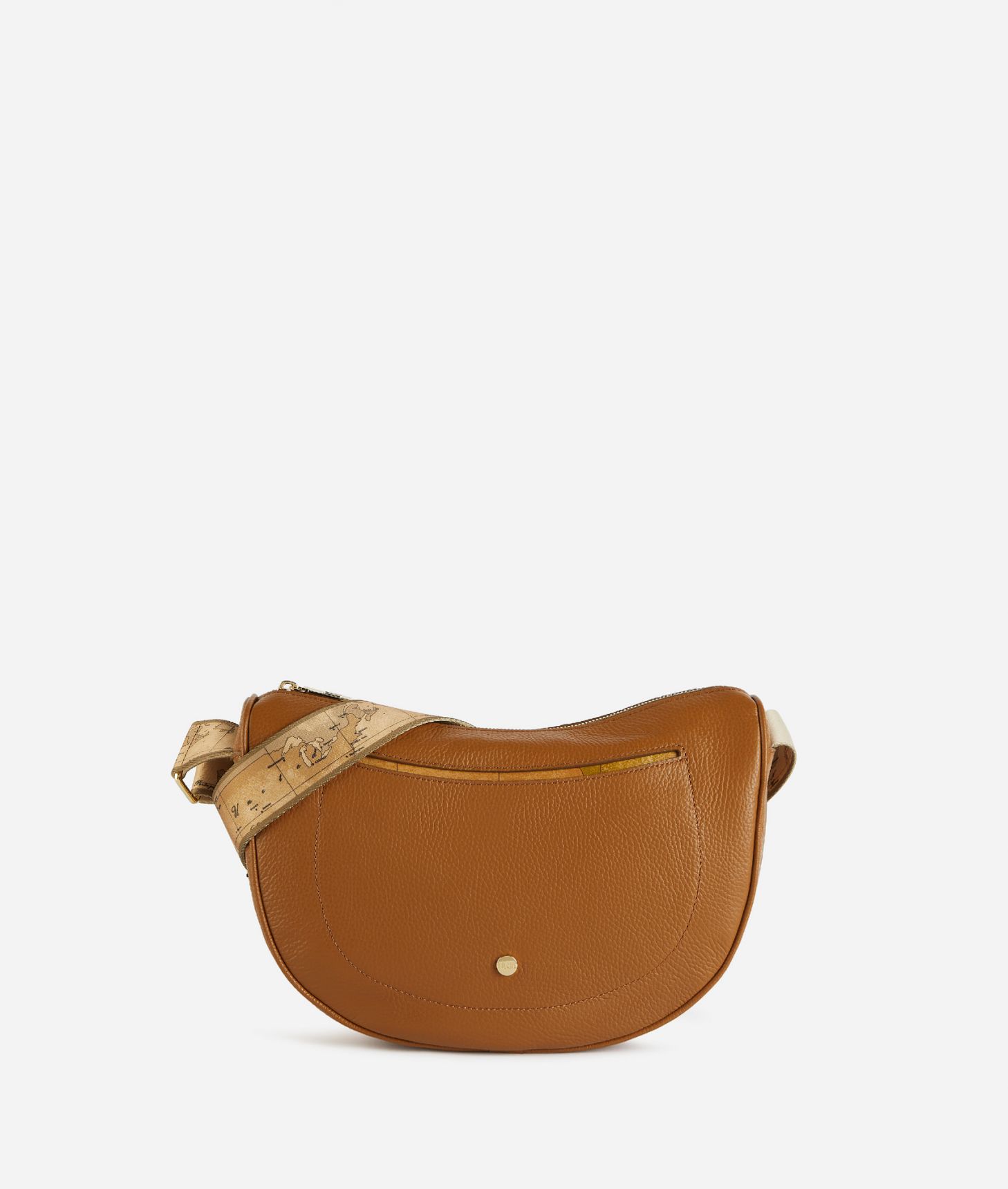 Chic Soul small halfmoon crossbody bag Leather Brown,front