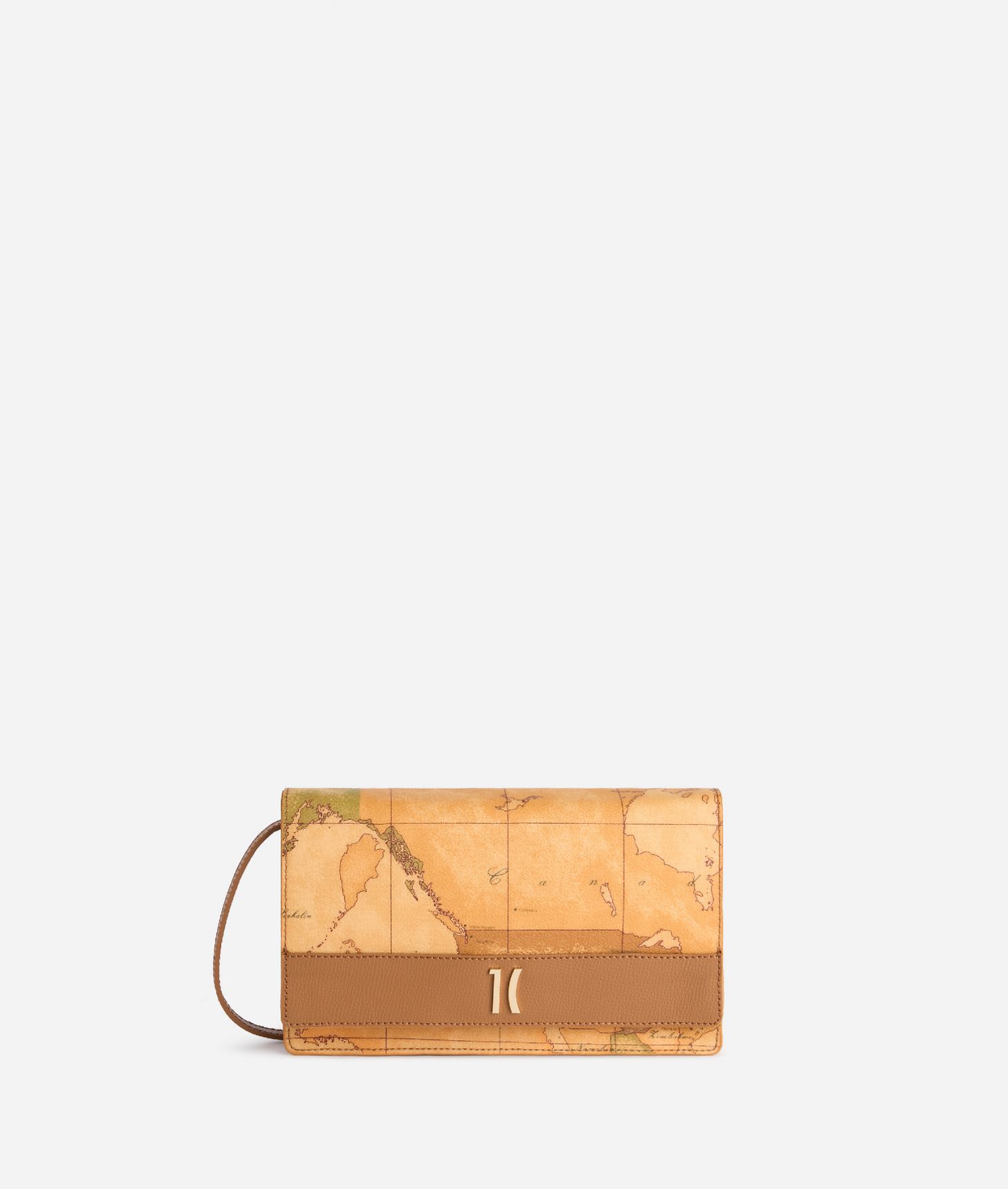 Heritage Geo flap pouch Leather Brown,front
