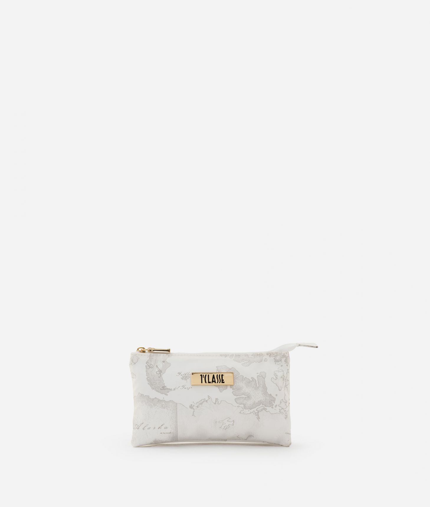 Three-pocket pouch Geo White,front