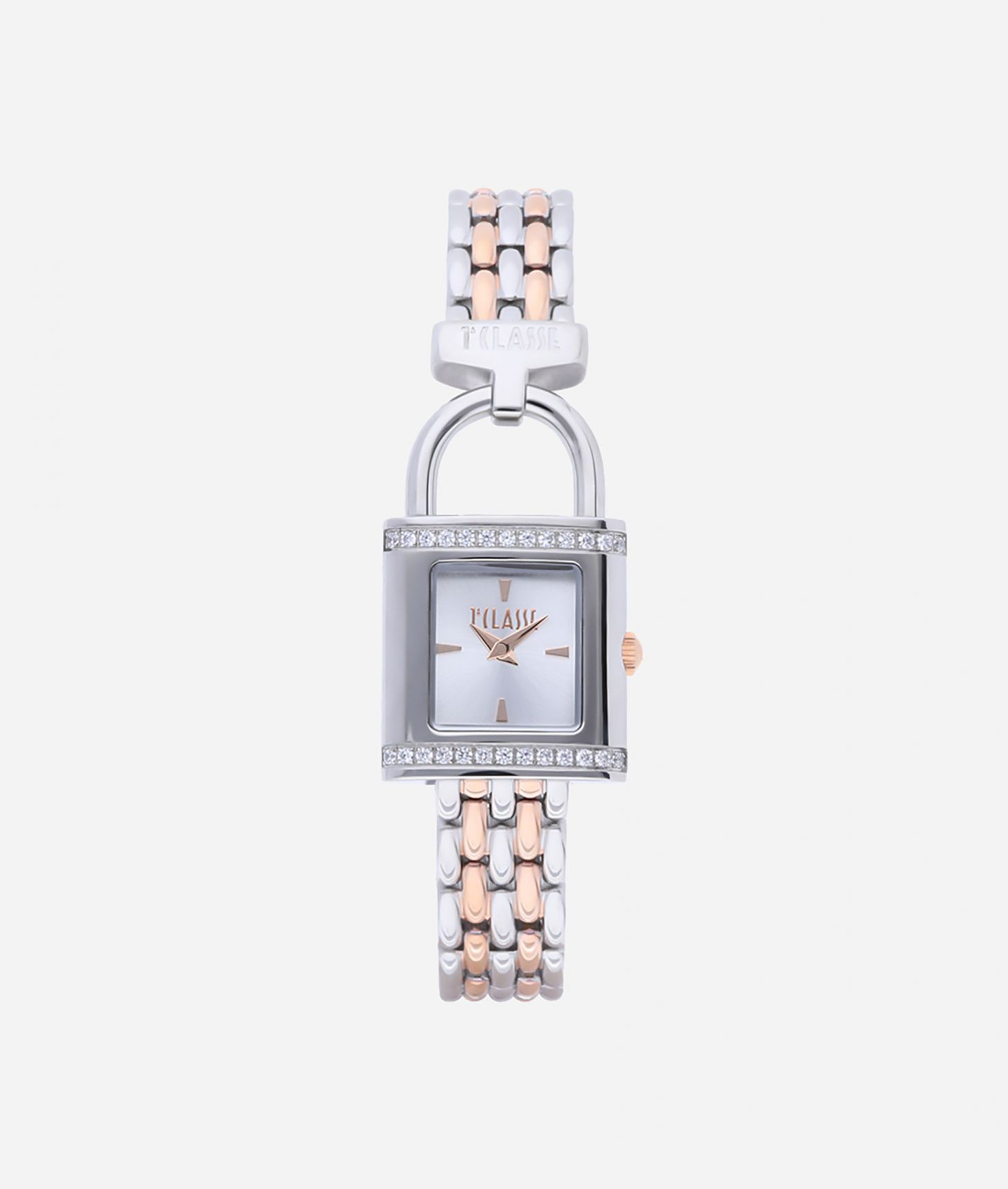 Bali Bicolor stainless steel watch Silver and Rose Gold,front