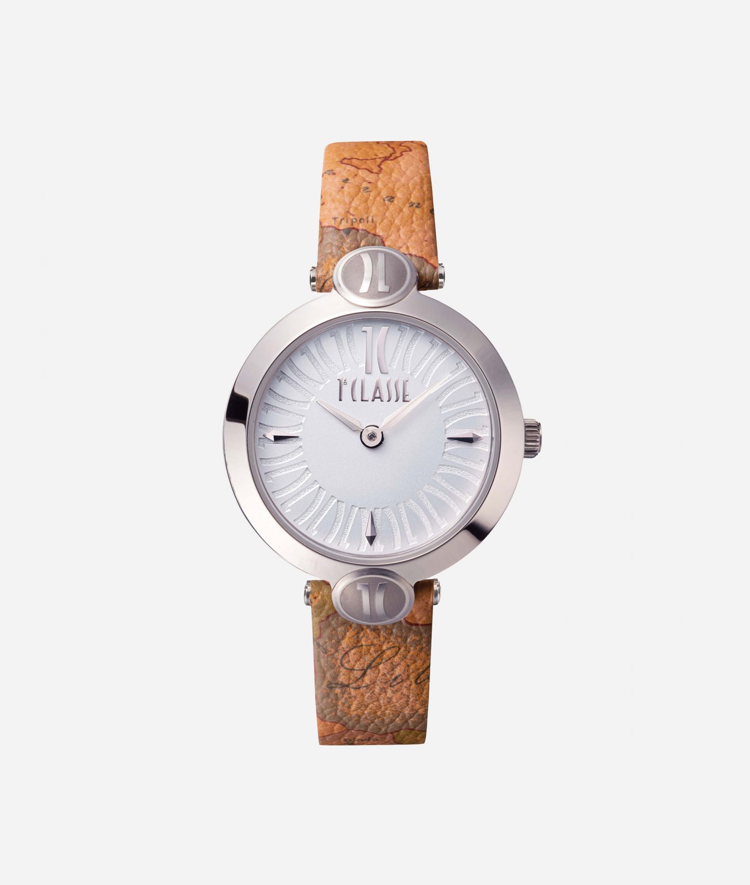 Madeira orologio con cinturino in pelle Geo Classic,front
