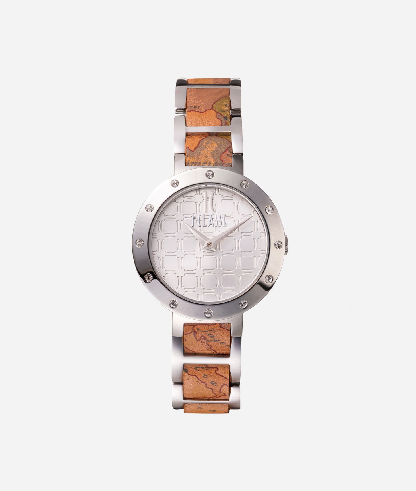 Bali orologio con cinturino in acciaio e inserti in Geo Classic,front