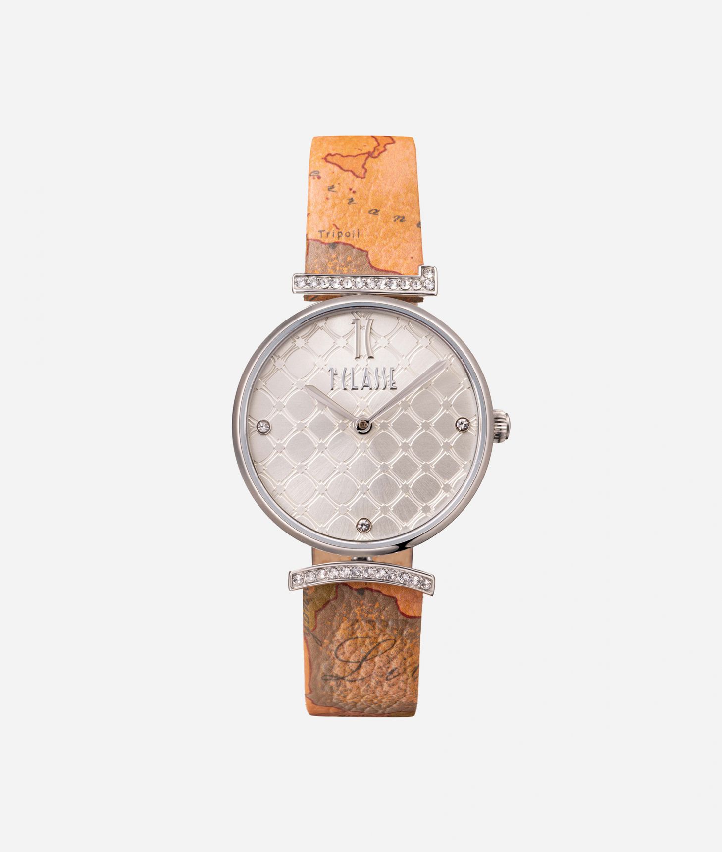 Montecarlo watch with Geo Classic print leather strap,front