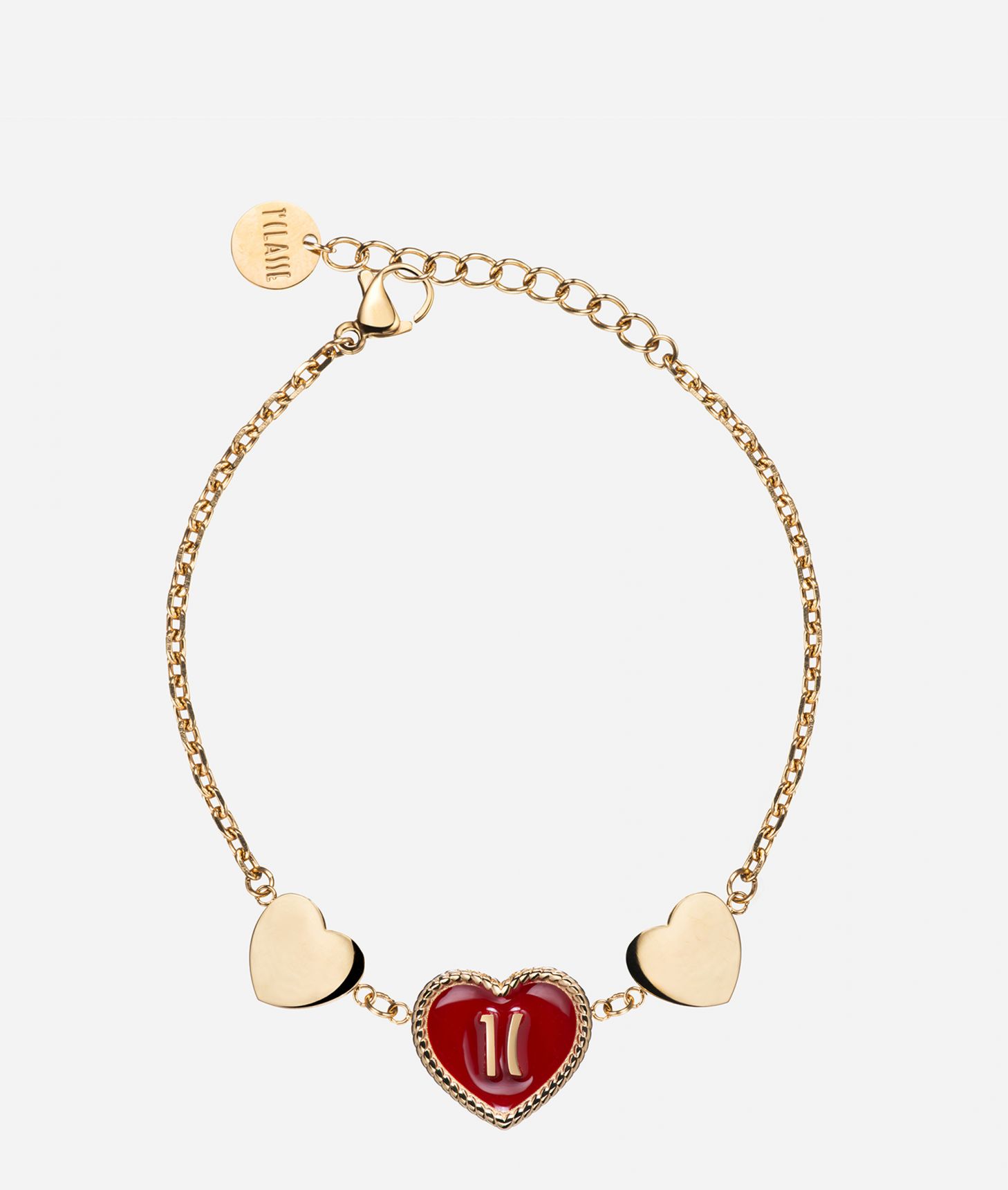 Portobello Road bracelet with enamelled heart Red,front