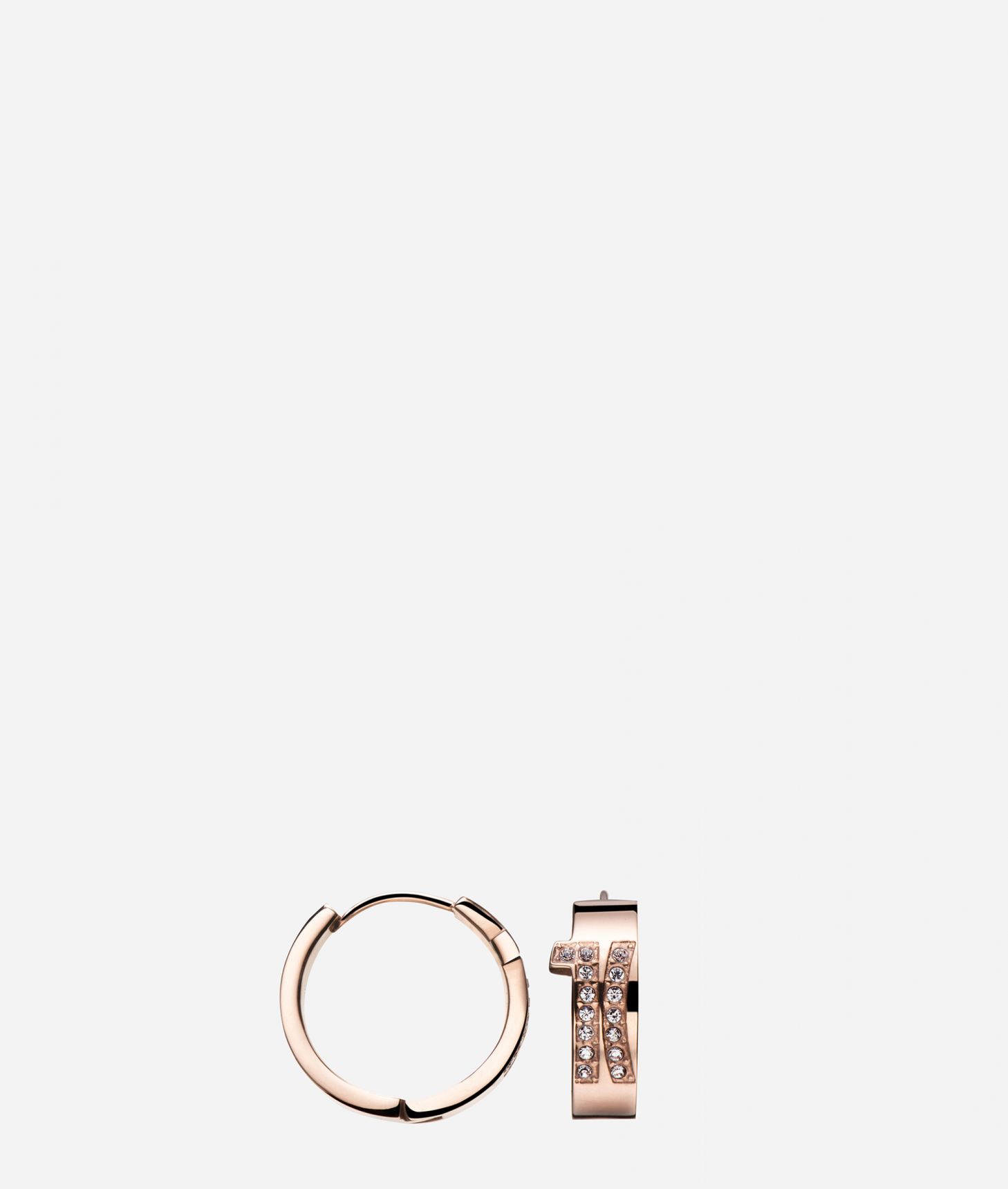 Sunset Boulevard earrings with crystals Rose Gold,front