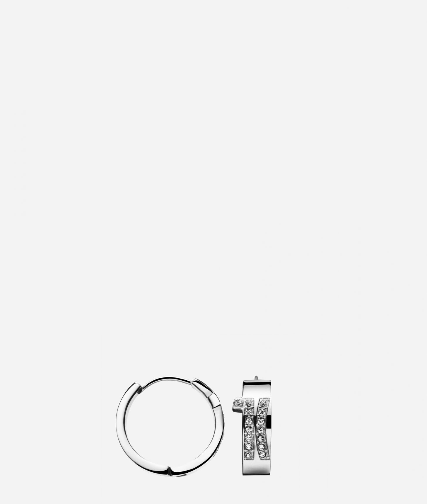 Sunset Boulevard earrings with crystals Silver,front