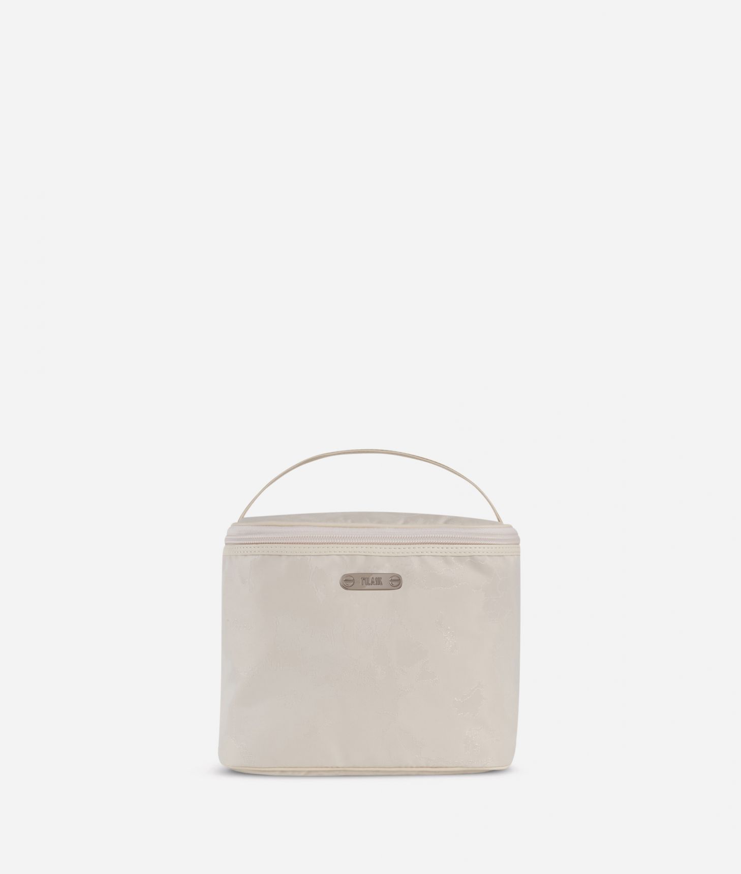 Boston-bag beauty case in beige Geo fabric,front