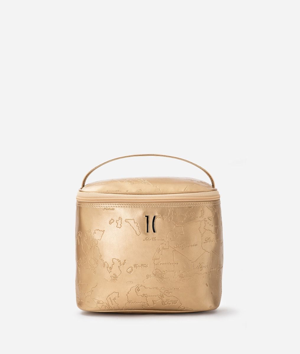 Beauty-case with handle Gold,front