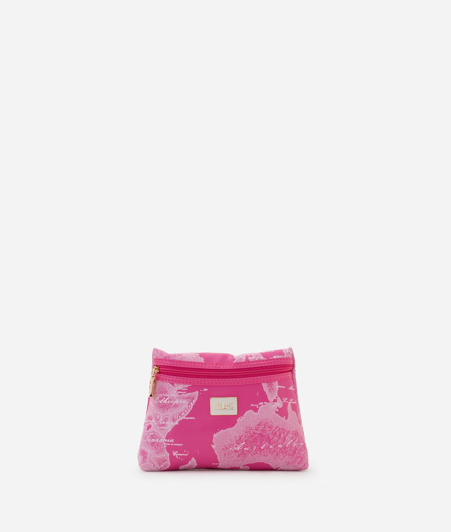 Medium trapeze pouch Geo Color Cyclamen,front