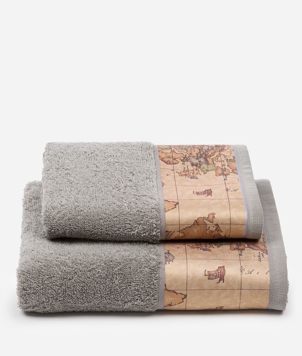 Set 2 towels Grey,front