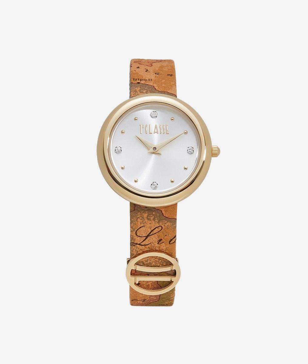 Antigua watch with print leather strap Geo Classic,front