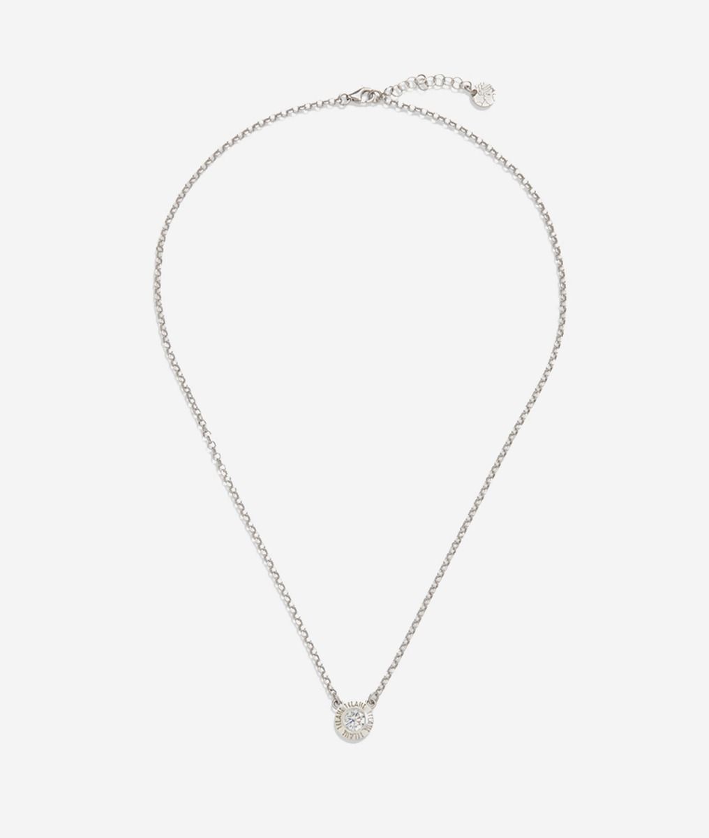 Champs-Élysées necklace with light point in Silver,front