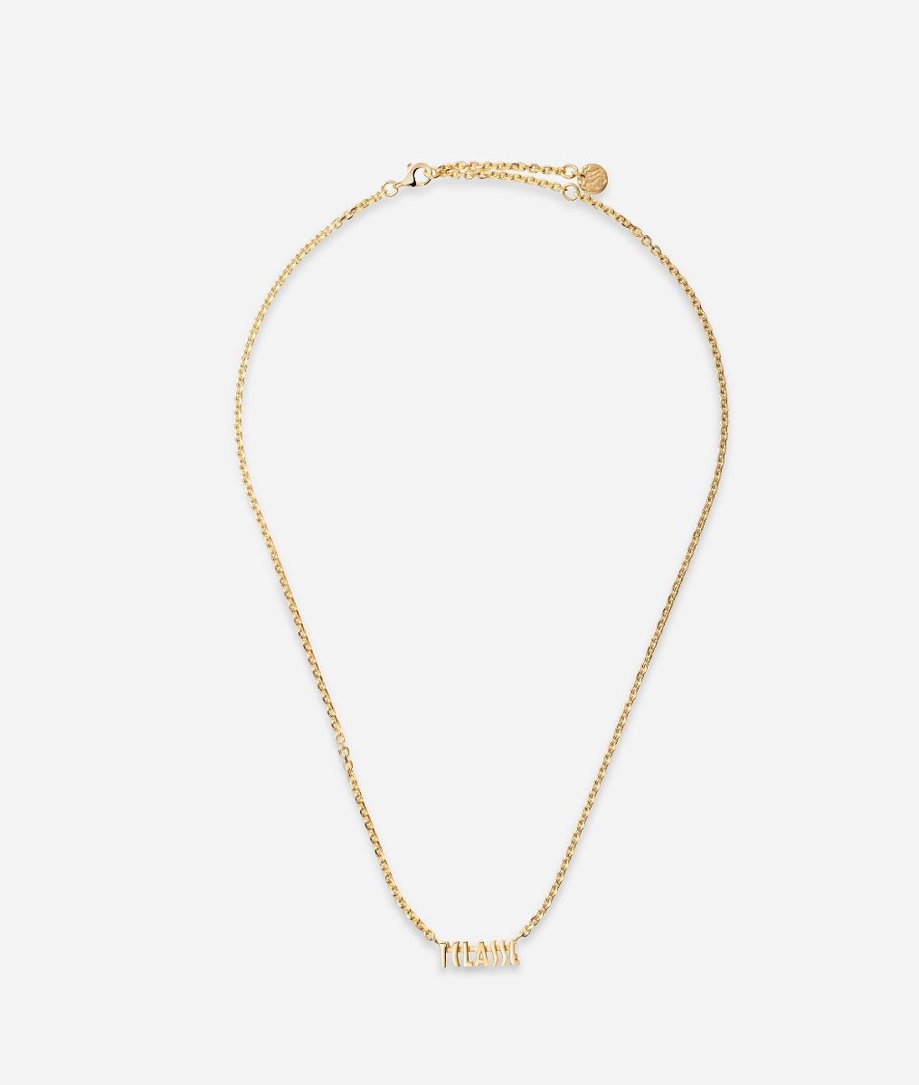 Montenapo silver necklace Yellow Gold,front