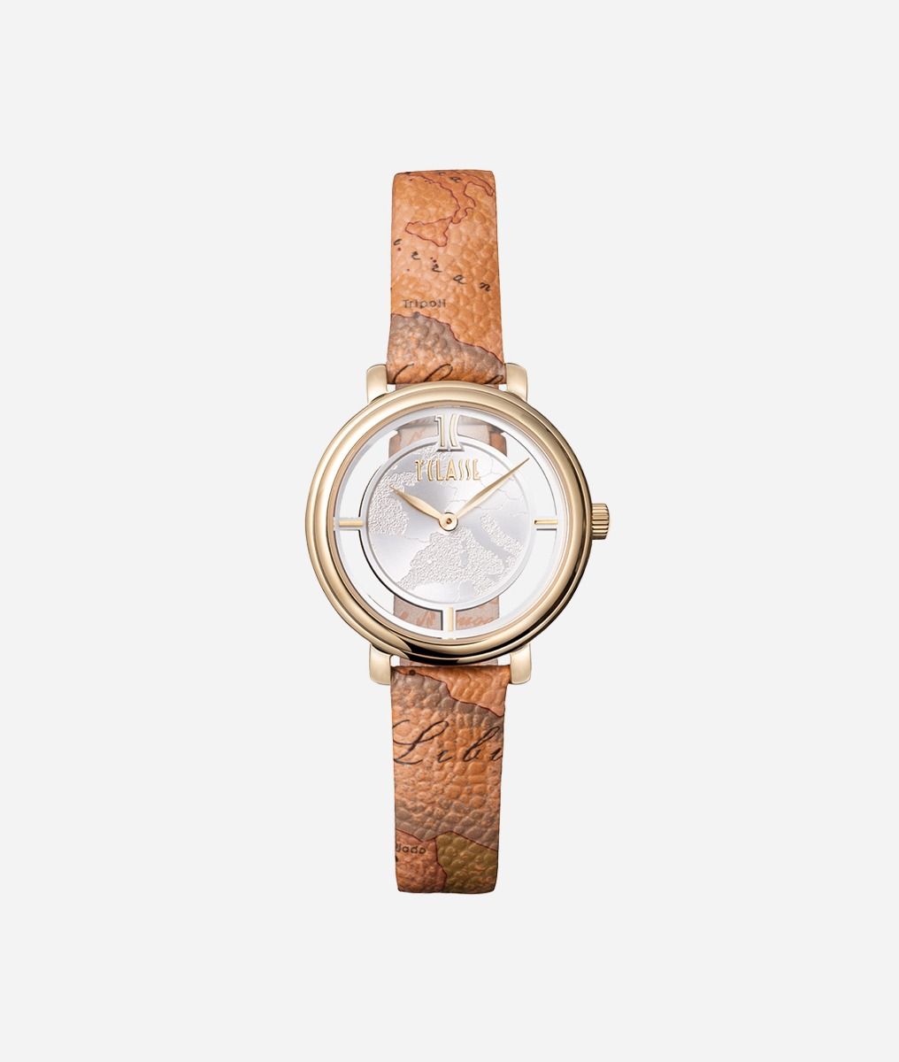 Capoverde orologio in pelle stampa Geo Classic,front