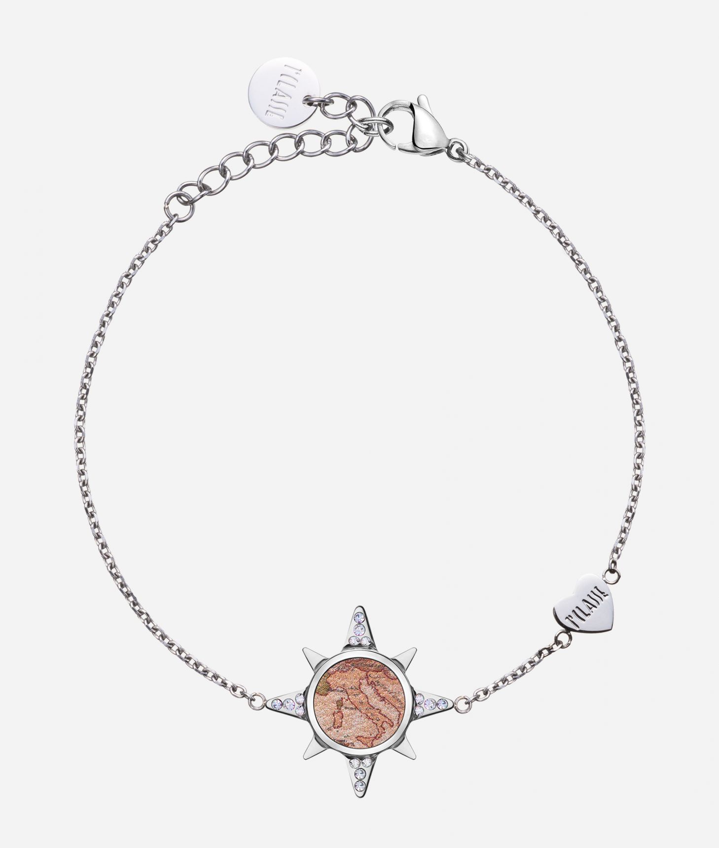 Compass Street bracelet with Geo Classic charm Silver,front