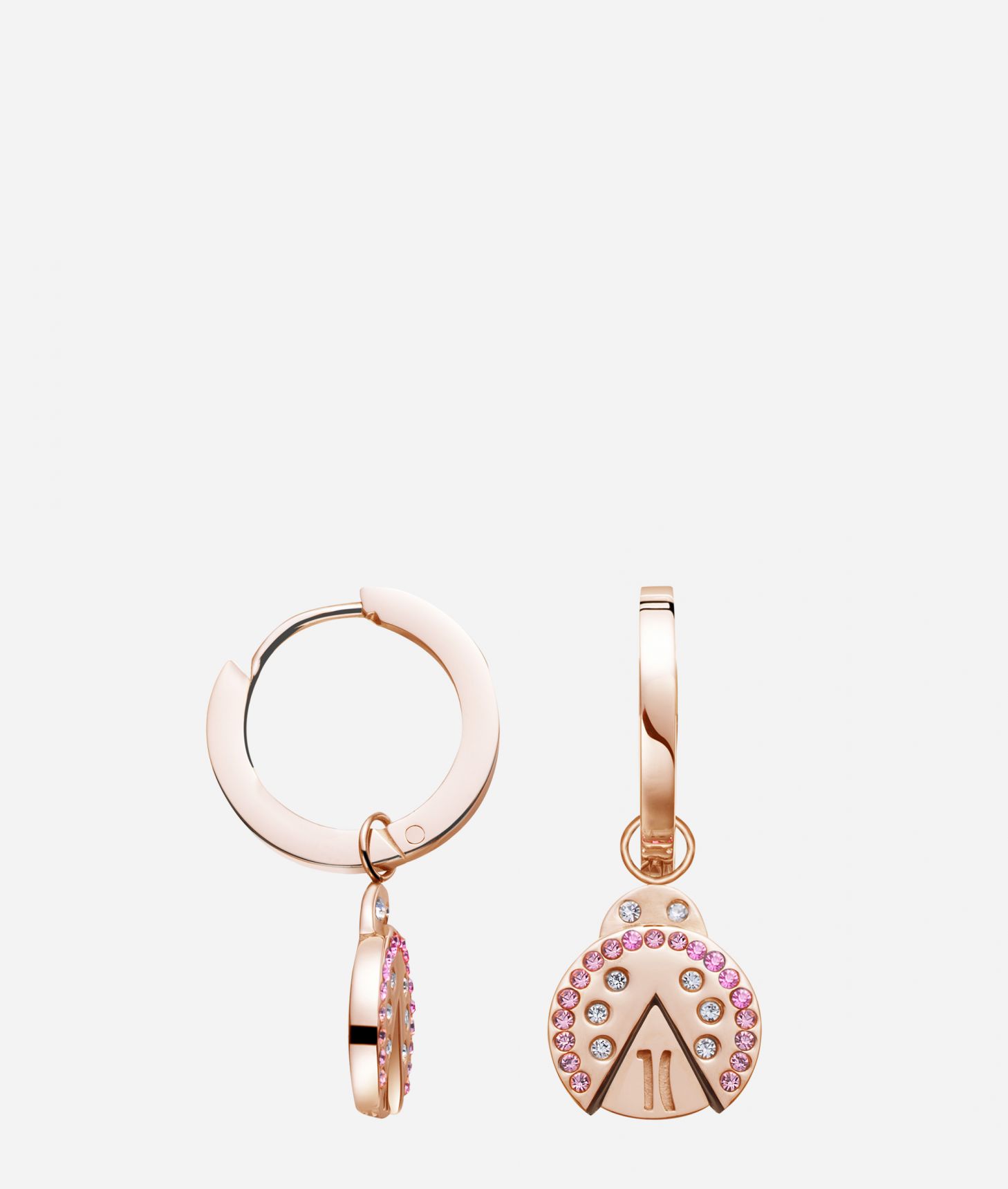 Ladybug Lane drop earrings Rose Gold,front